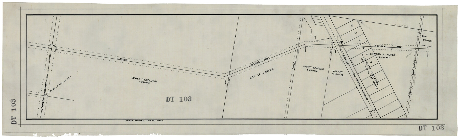 92593, [City of Lamesa and vicinity], Twichell Survey Records