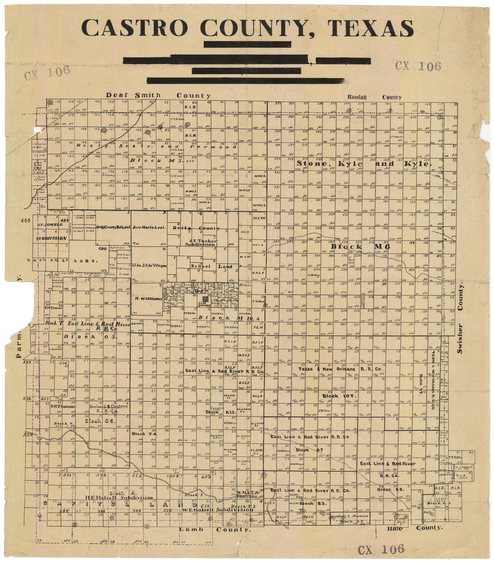 92613, Castro County, Texas, Twichell Survey Records