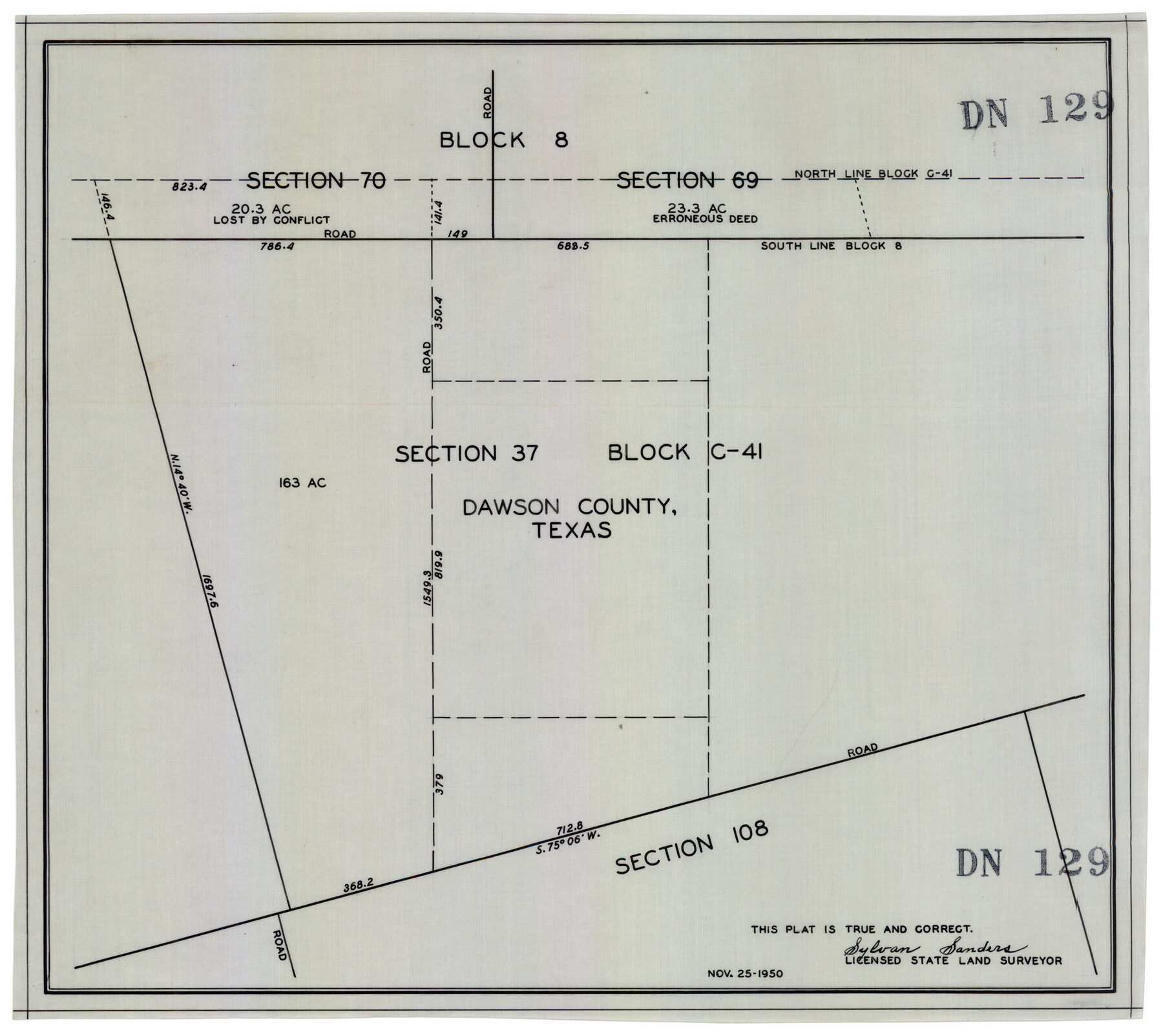 92629, [Block C-41, Section 37, Dawson County, Texas], Twichell Survey Records