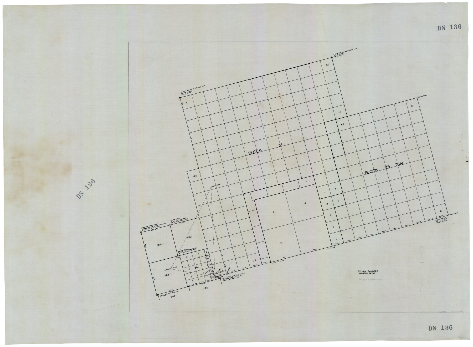 92634, [Block M, Block 35, Township 6 North], Twichell Survey Records