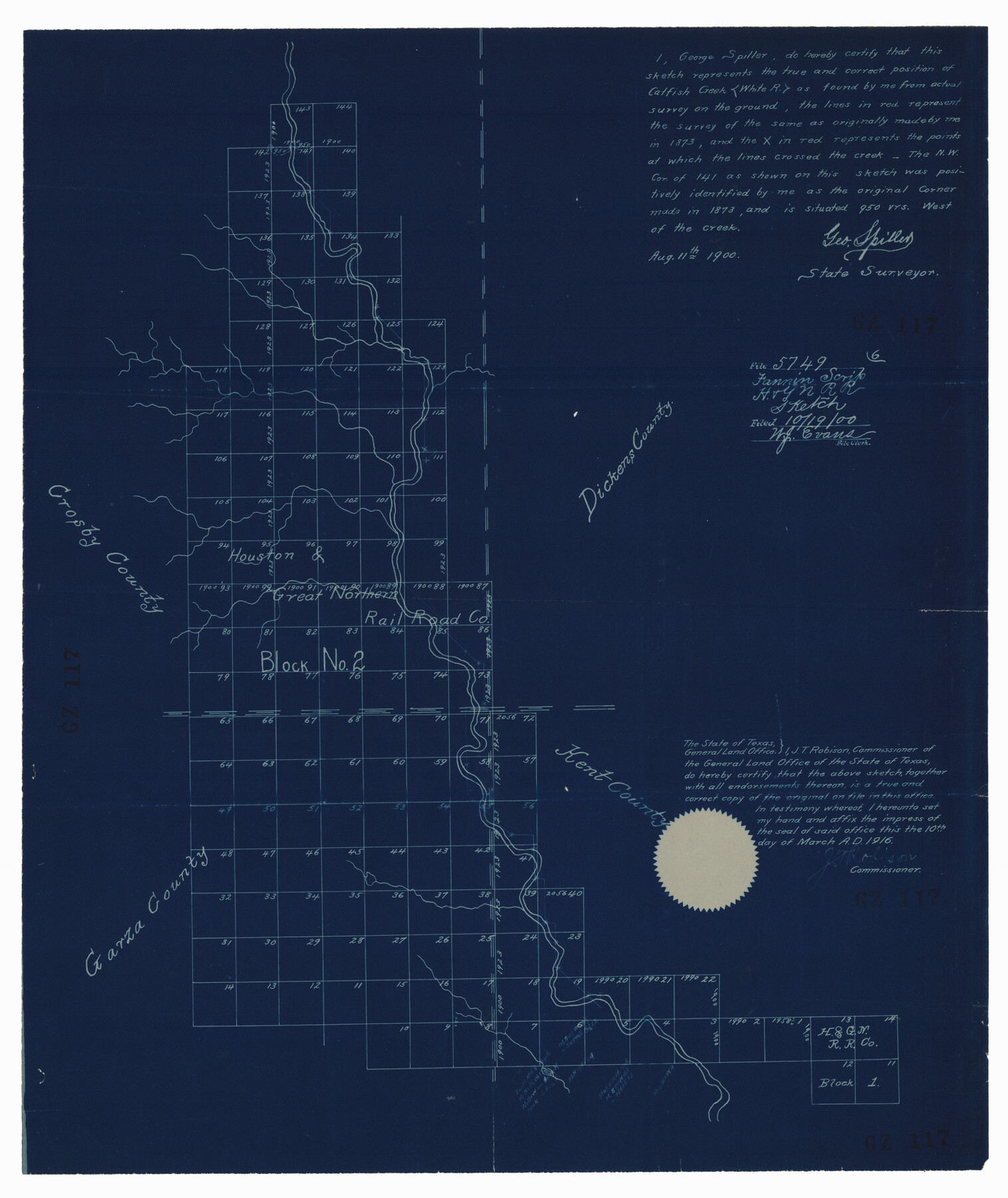 92647, [Catfish Creek Survey], Twichell Survey Records