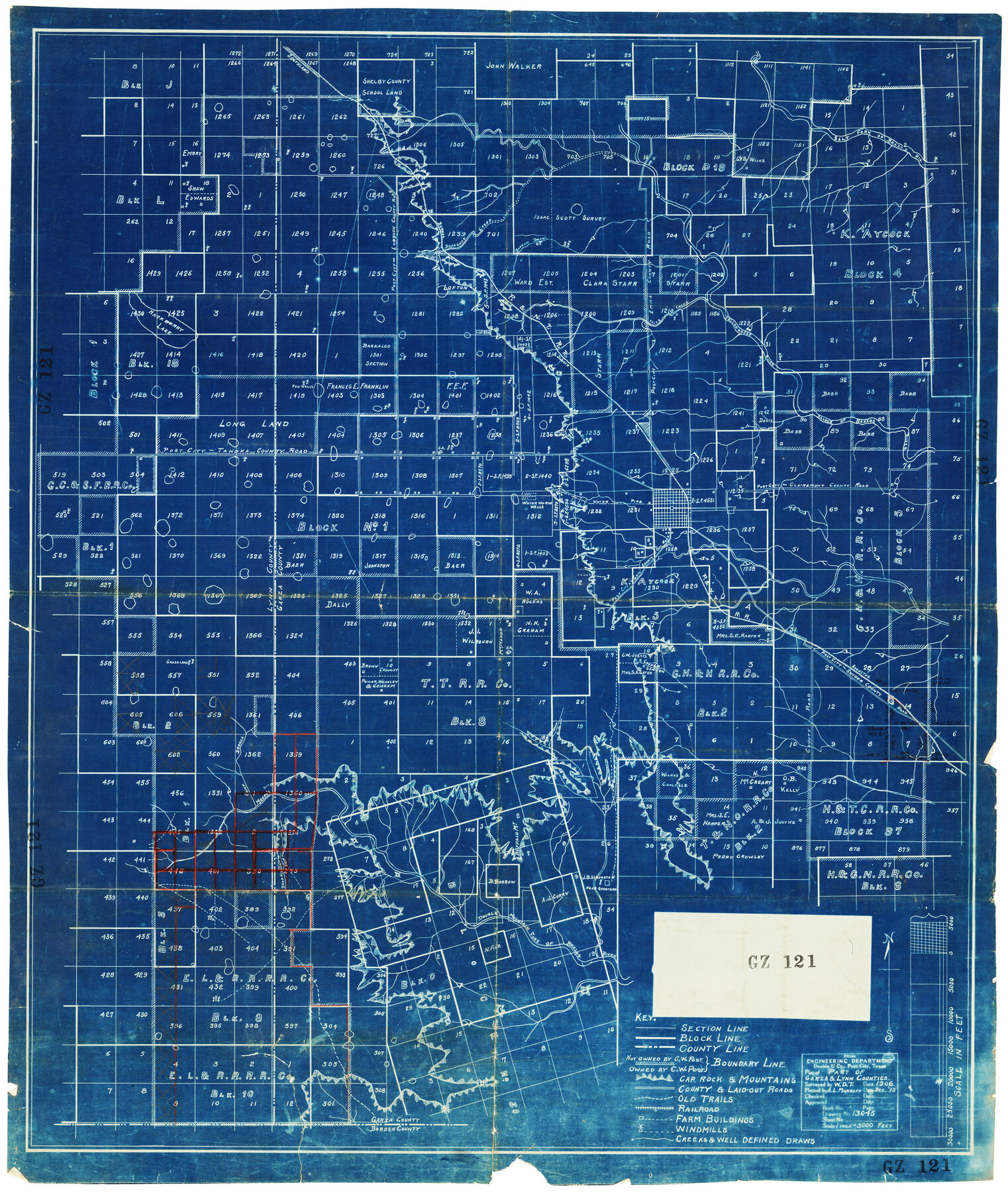 92659, [Central Garza County], Twichell Survey Records