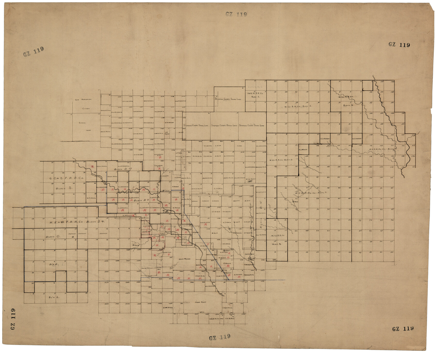 92663, [Blocks J, 24, 5, 8, 2, 1 and vicinity], Twichell Survey Records