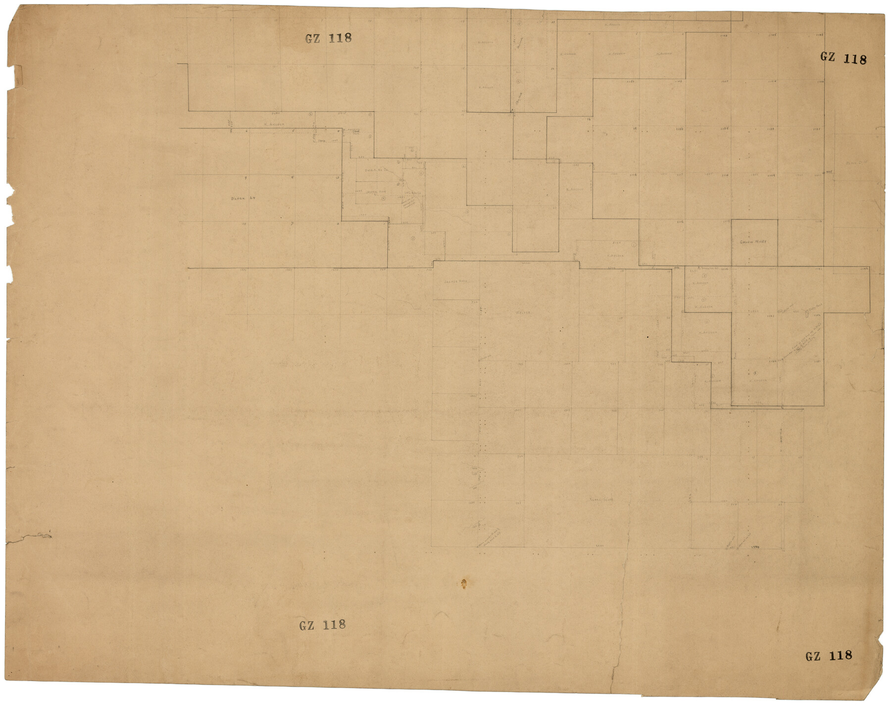 92664, [Isaac Scott and J. Walker surveys and vicinity], Twichell Survey Records