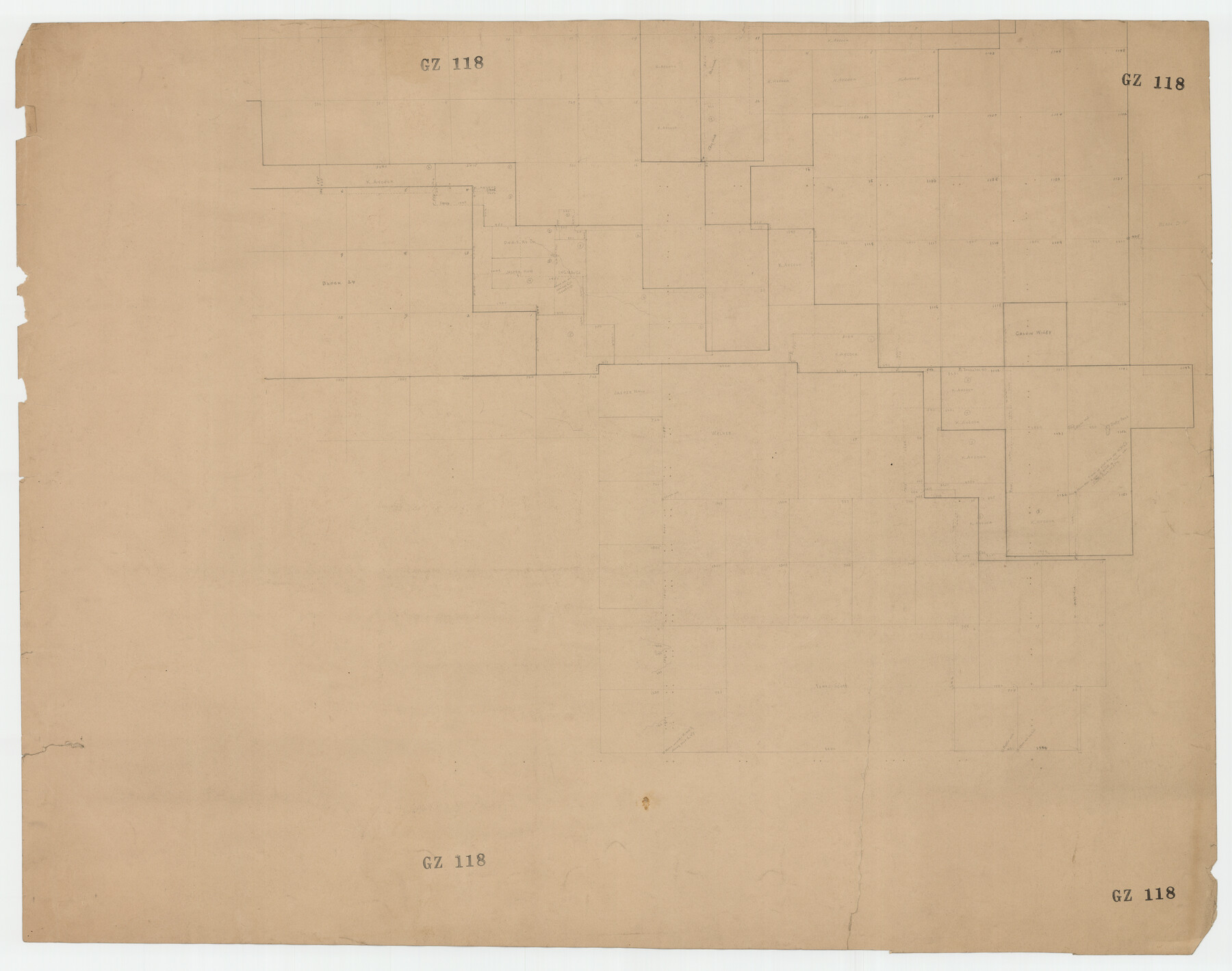 92664, [Isaac Scott and J. Walker surveys and vicinity], Twichell Survey Records