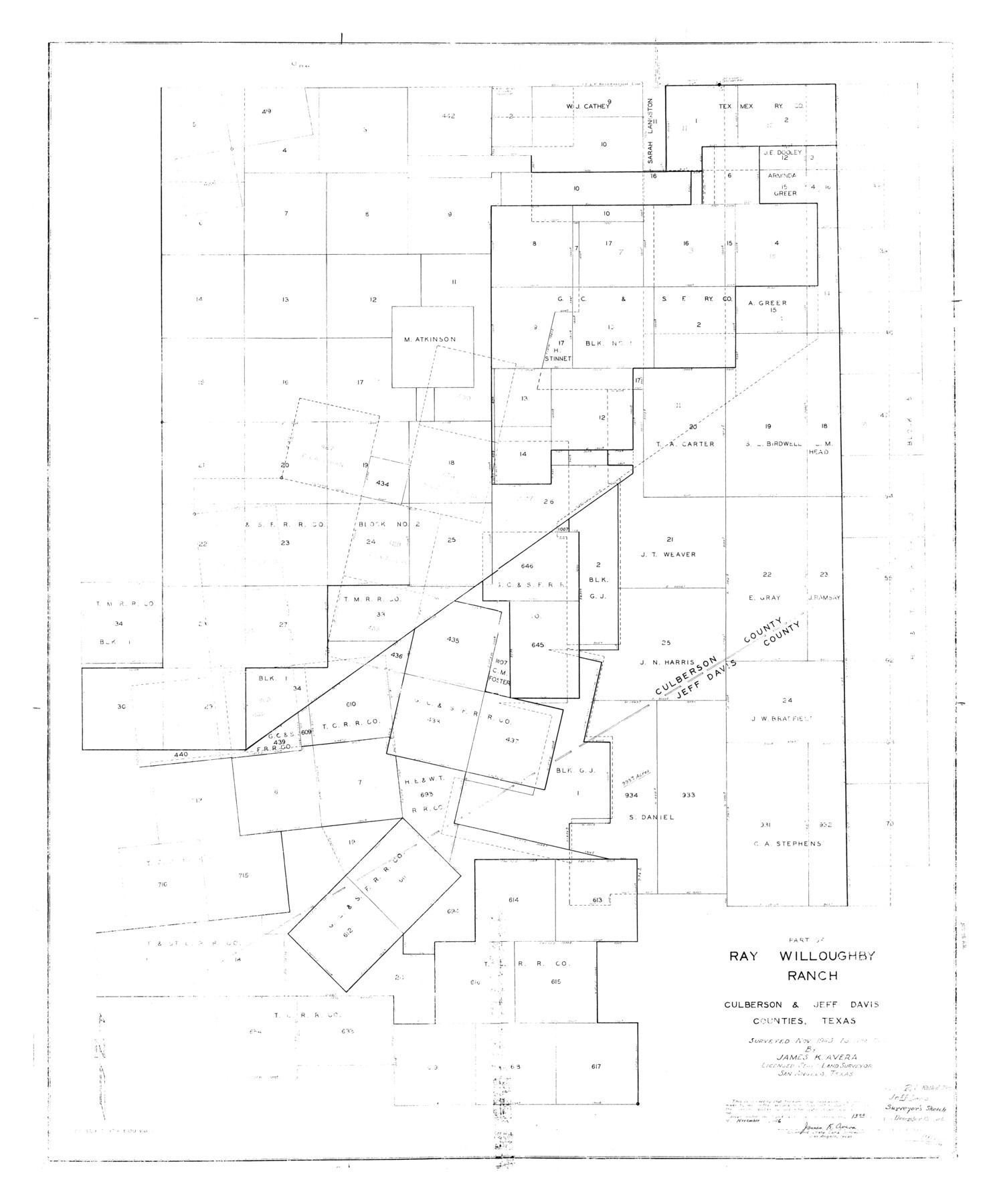 9267, Jeff Davis County Rolled Sketch 21, General Map Collection