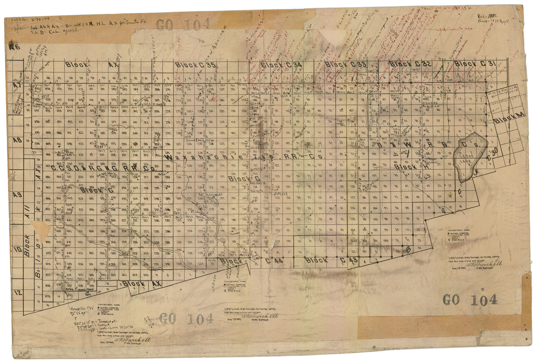 92671, [Blocks G and H, and vicinity], Twichell Survey Records