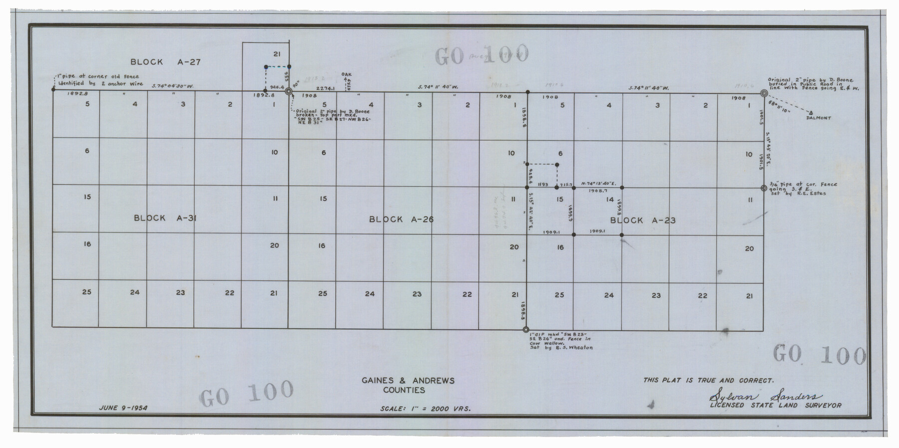 92673, [Blocks A-23, A-26, and A-31], Twichell Survey Records