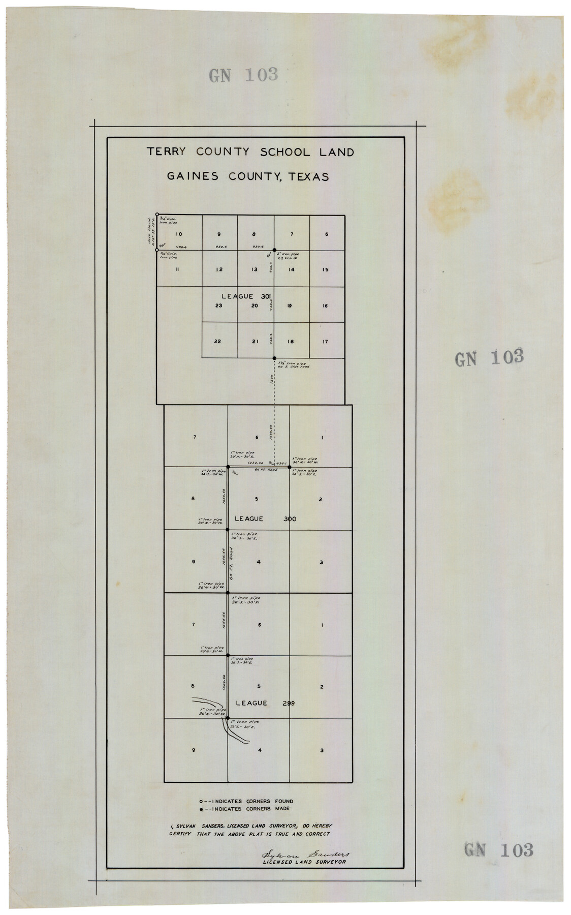 92678, Terry County School Land, Gaines County, Texas, Twichell Survey Records