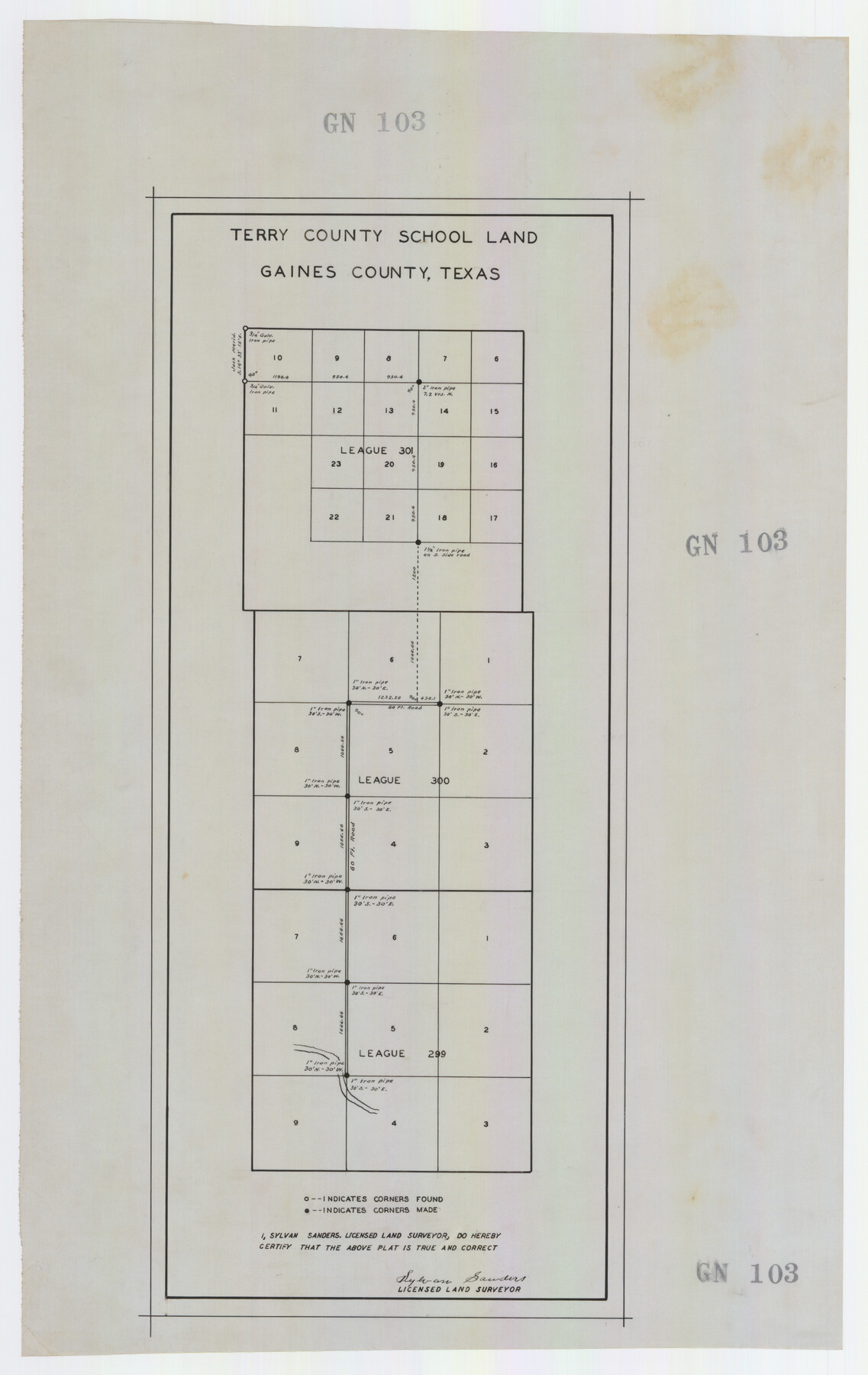 92678, Terry County School Land, Gaines County, Texas, Twichell Survey Records