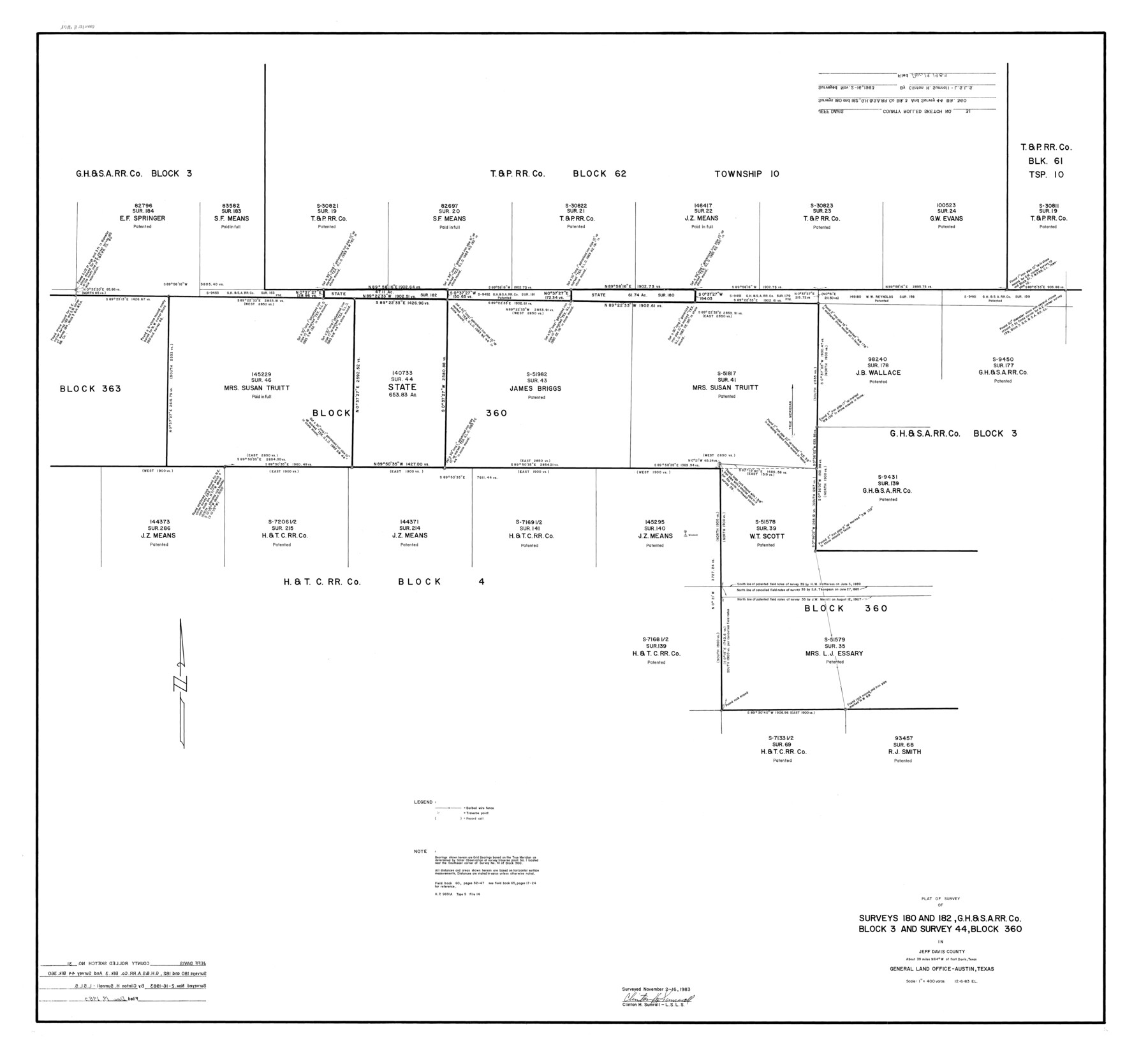 9268, Jeff Davis County Rolled Sketch 31, General Map Collection