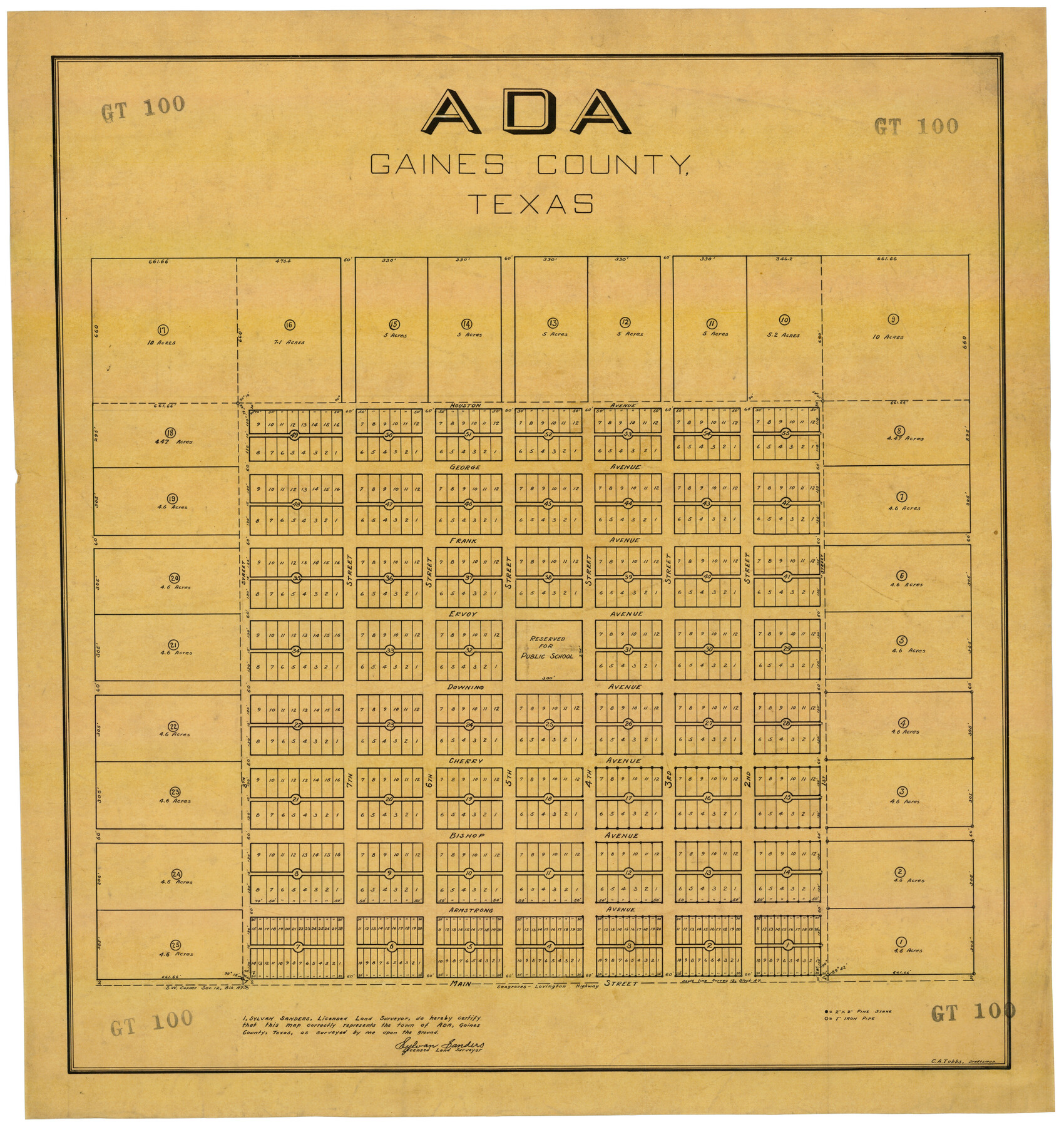 92689, Ada, Gaines County, Texas, Twichell Survey Records