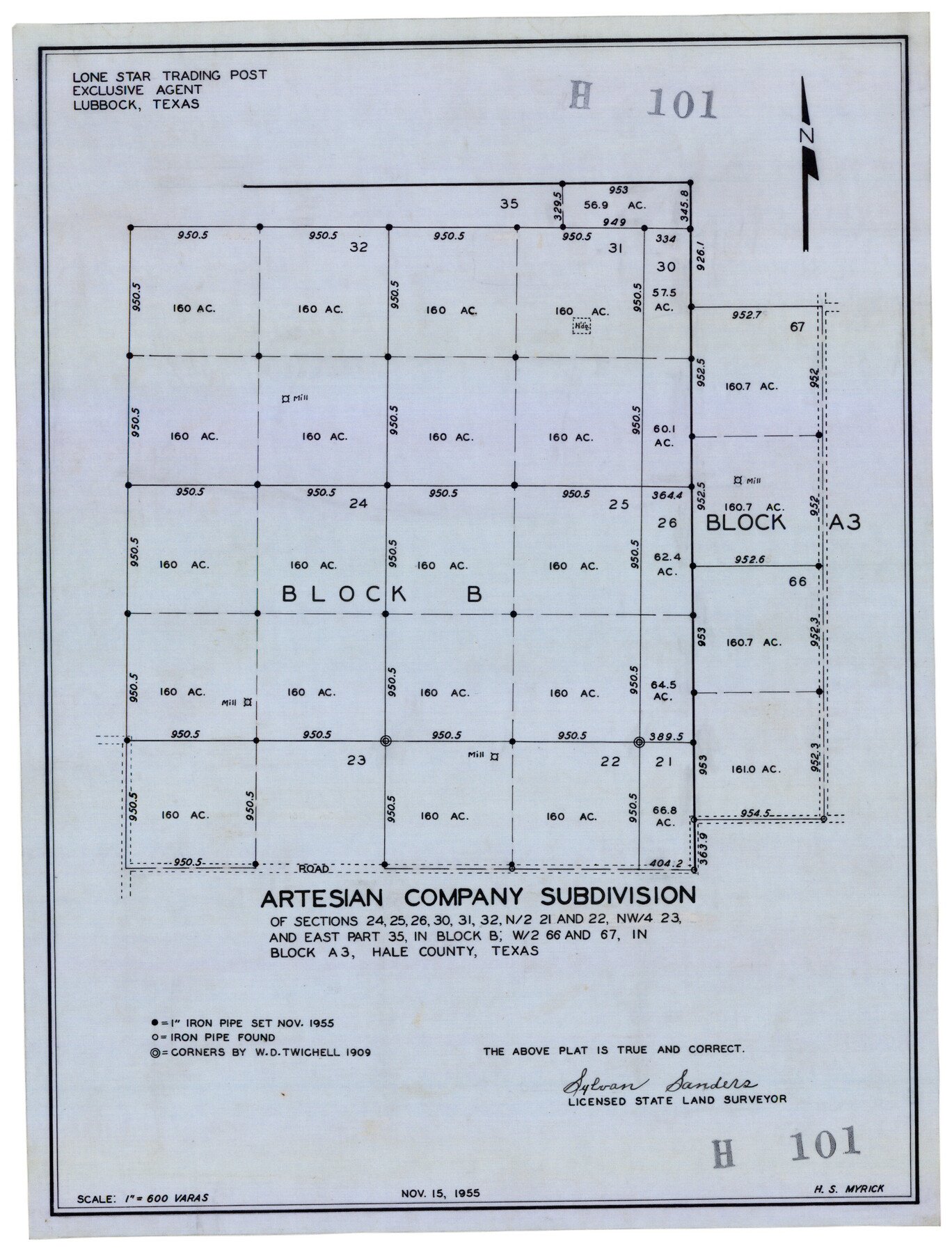 92698, Artesian Company Subdivision, Twichell Survey Records