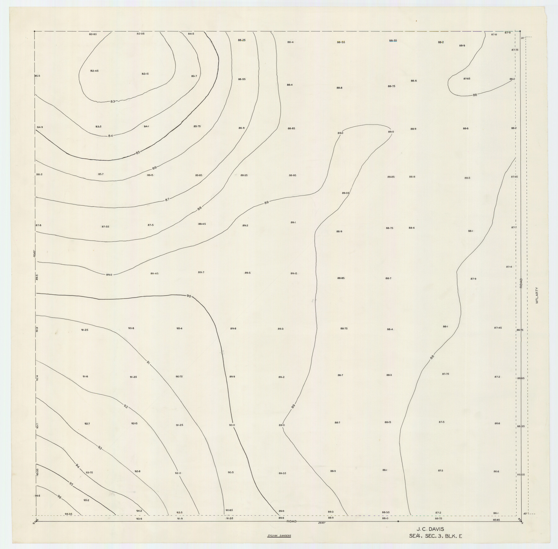 92740, J. C. Davis Southeast Quarter, Section 3, Block E, Twichell Survey Records