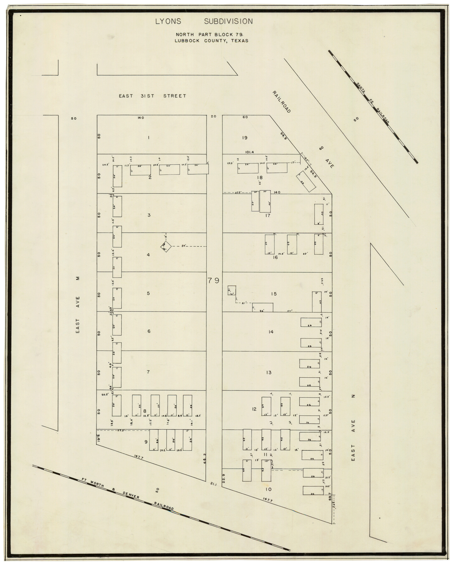 92795, Lyons Subdivision North Part Block 79, Twichell Survey Records