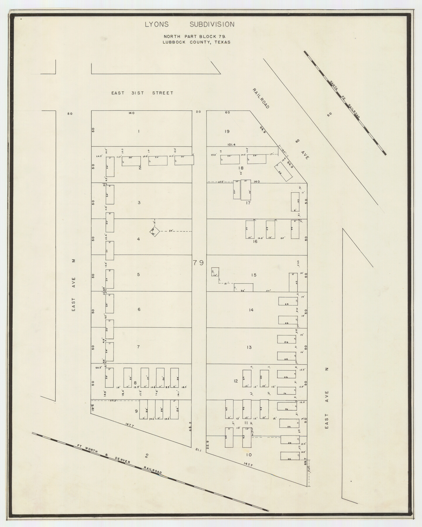 92795, Lyons Subdivision North Part Block 79, Twichell Survey Records