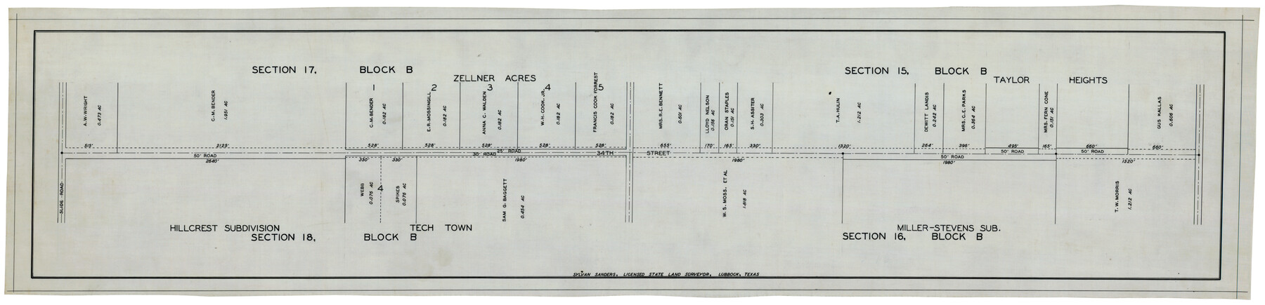 92798, [Sections 15, 16, 17, 18, Block B], Twichell Survey Records