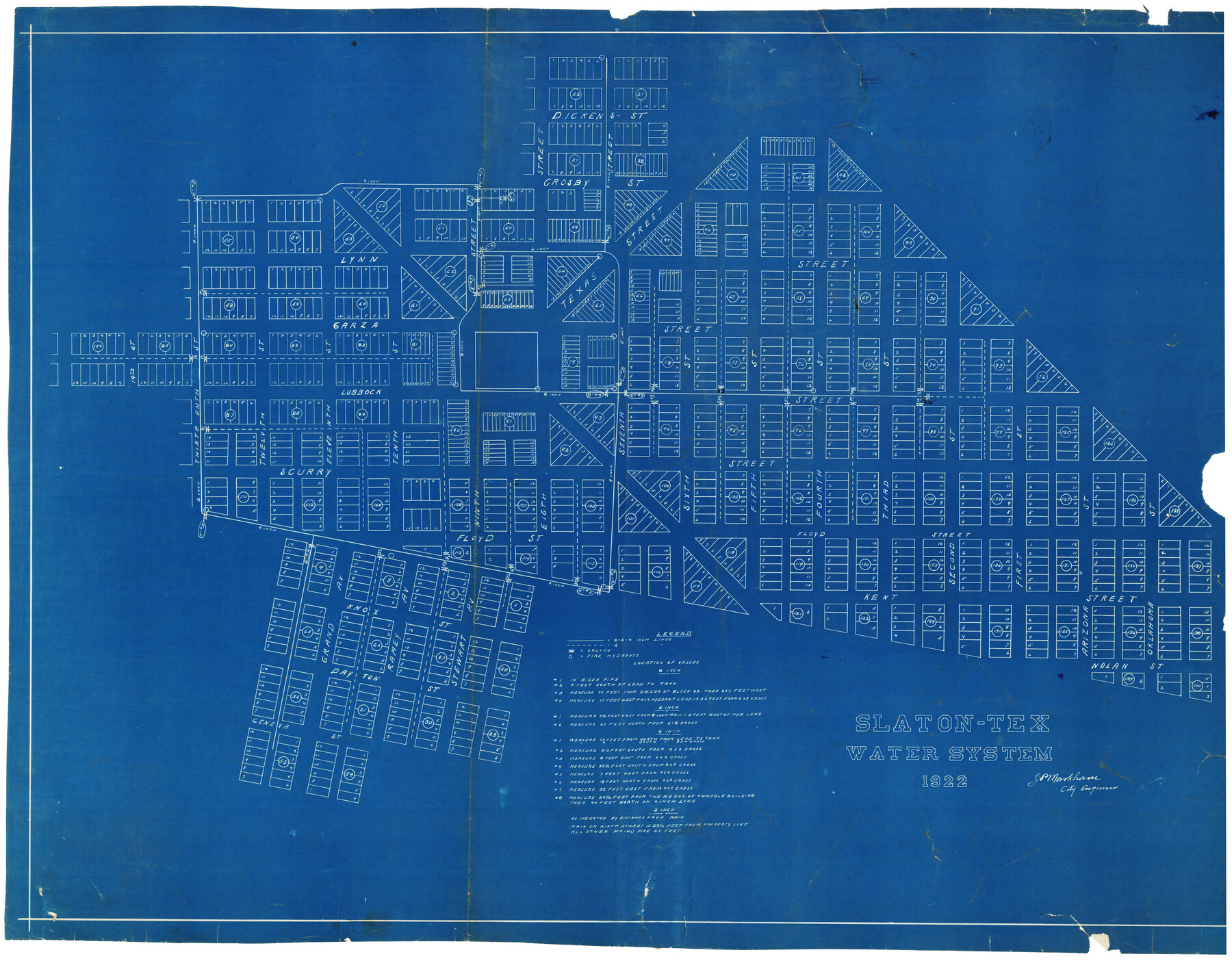 92818, Slaton-Tex Water System, Twichell Survey Records