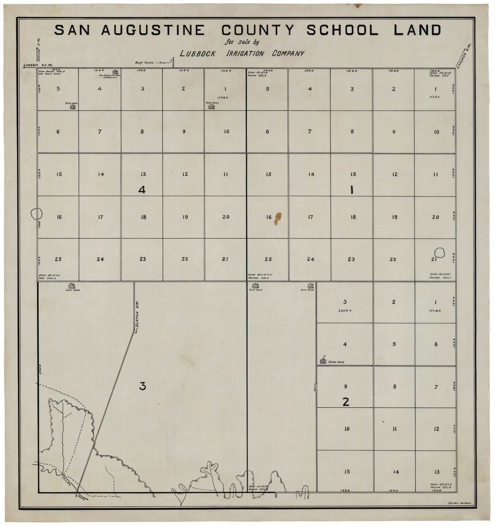 92874, San Augustine County School Land for sale by Lubbock Irrigation Company, Twichell Survey Records