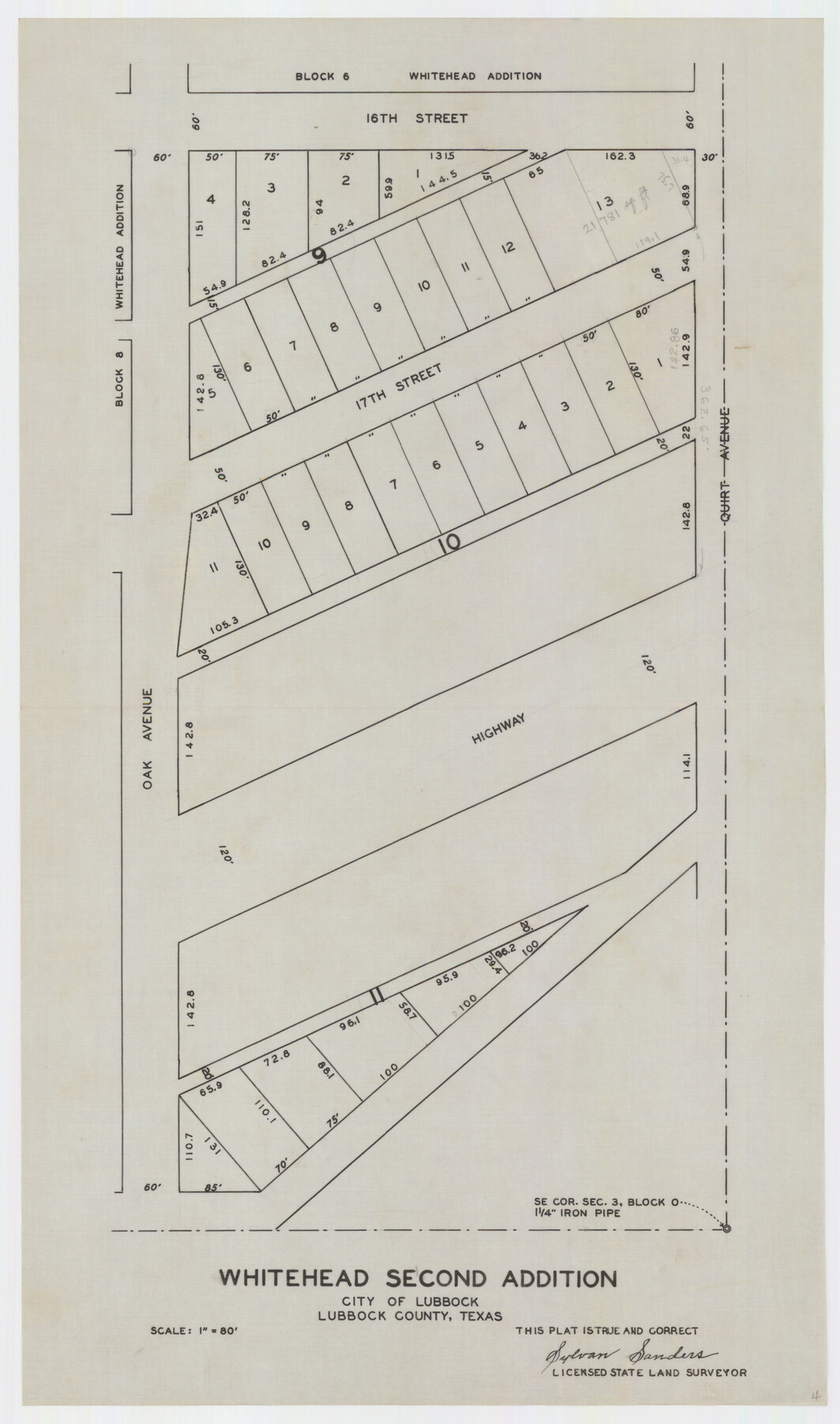 92879, Whitehead Second Addition, Twichell Survey Records