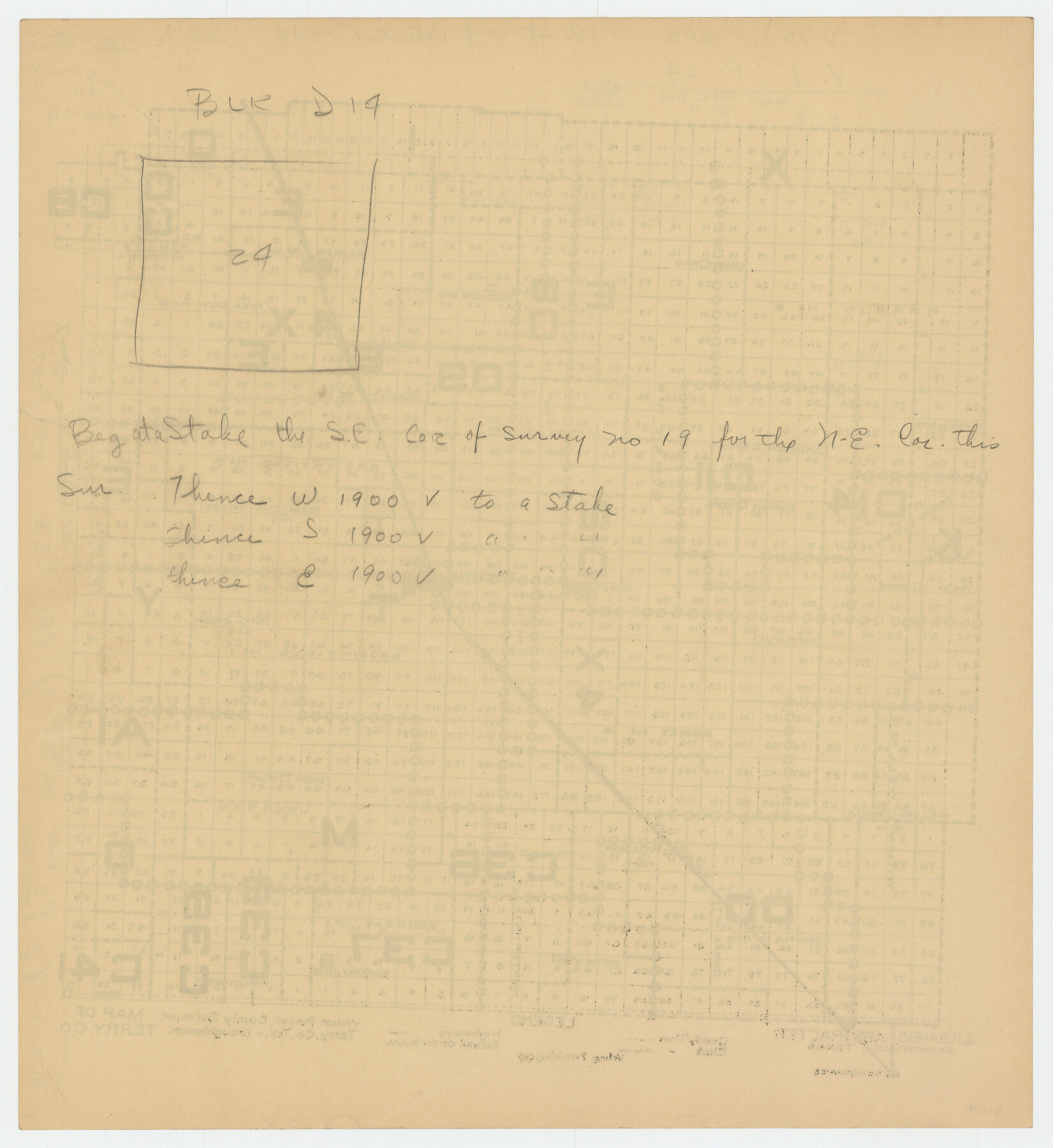 92888, Map of Terry County, Twichell Survey Records