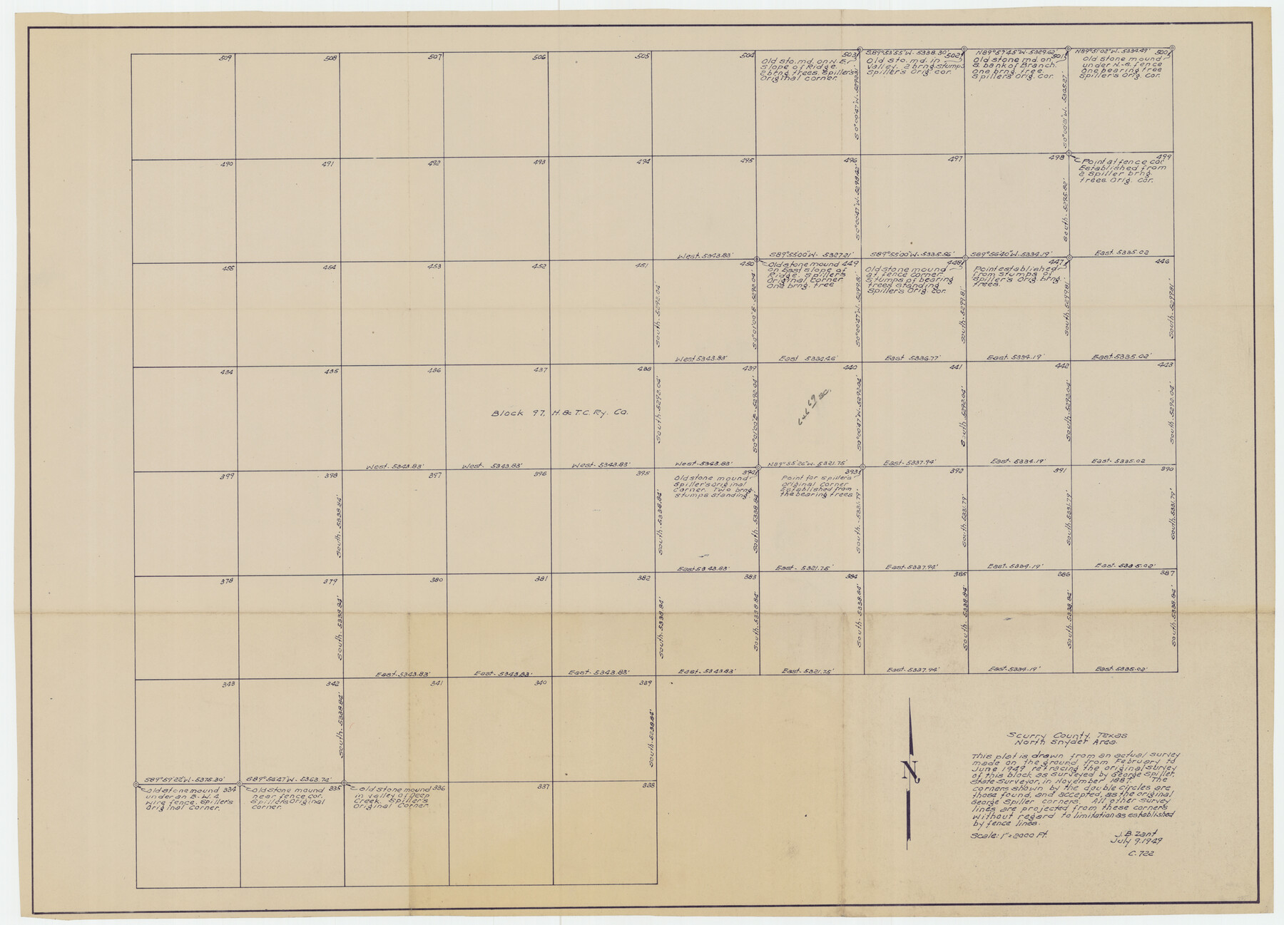 92920, Scurry County North Snyder Area, Twichell Survey Records