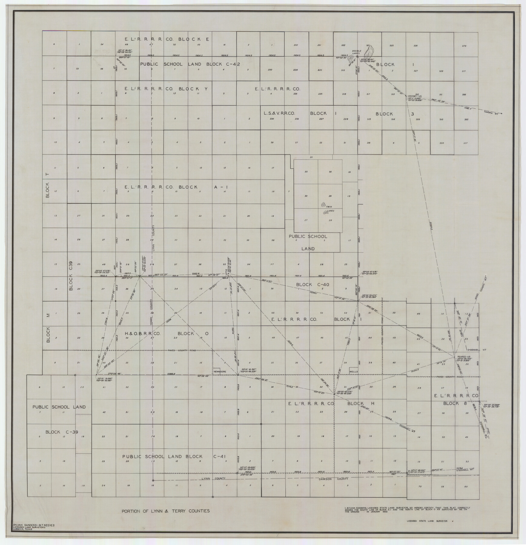 92934, Portion of Lynn and Terry Counties, Twichell Survey Records