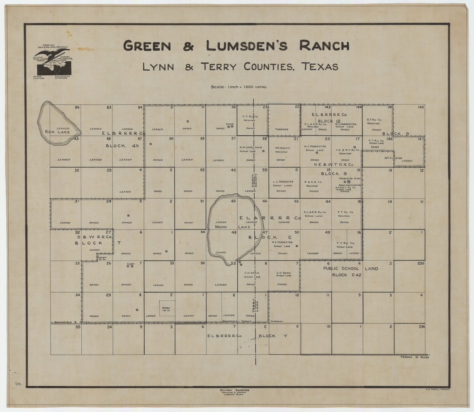 92946, Green & Lumsden's Ranch, Twichell Survey Records