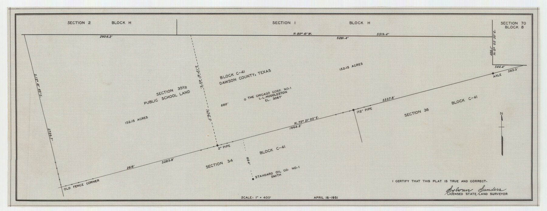 92967, [Section 35 1/2, Block C-41], Twichell Survey Records