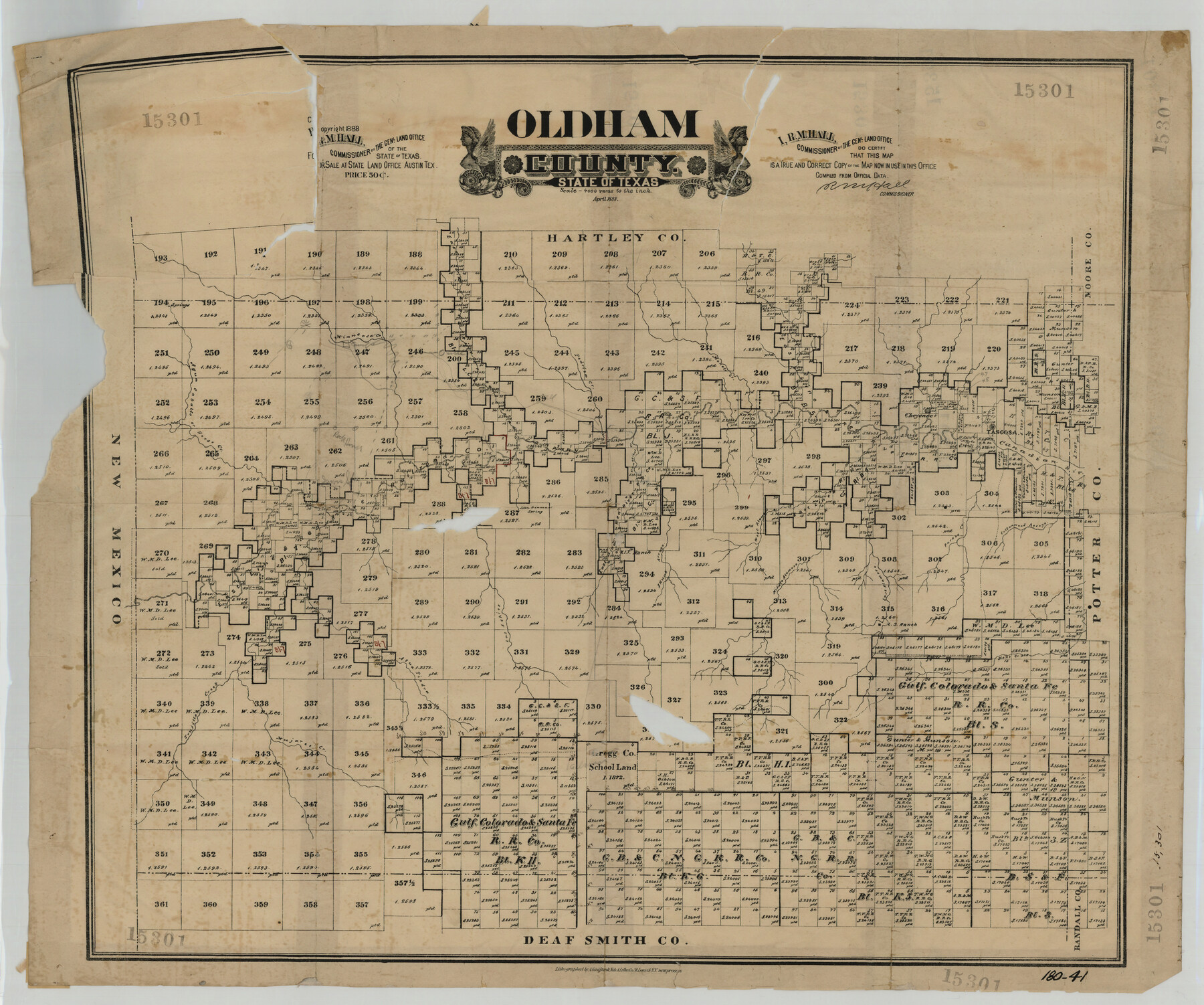 93019, Oldham County, Twichell Survey Records