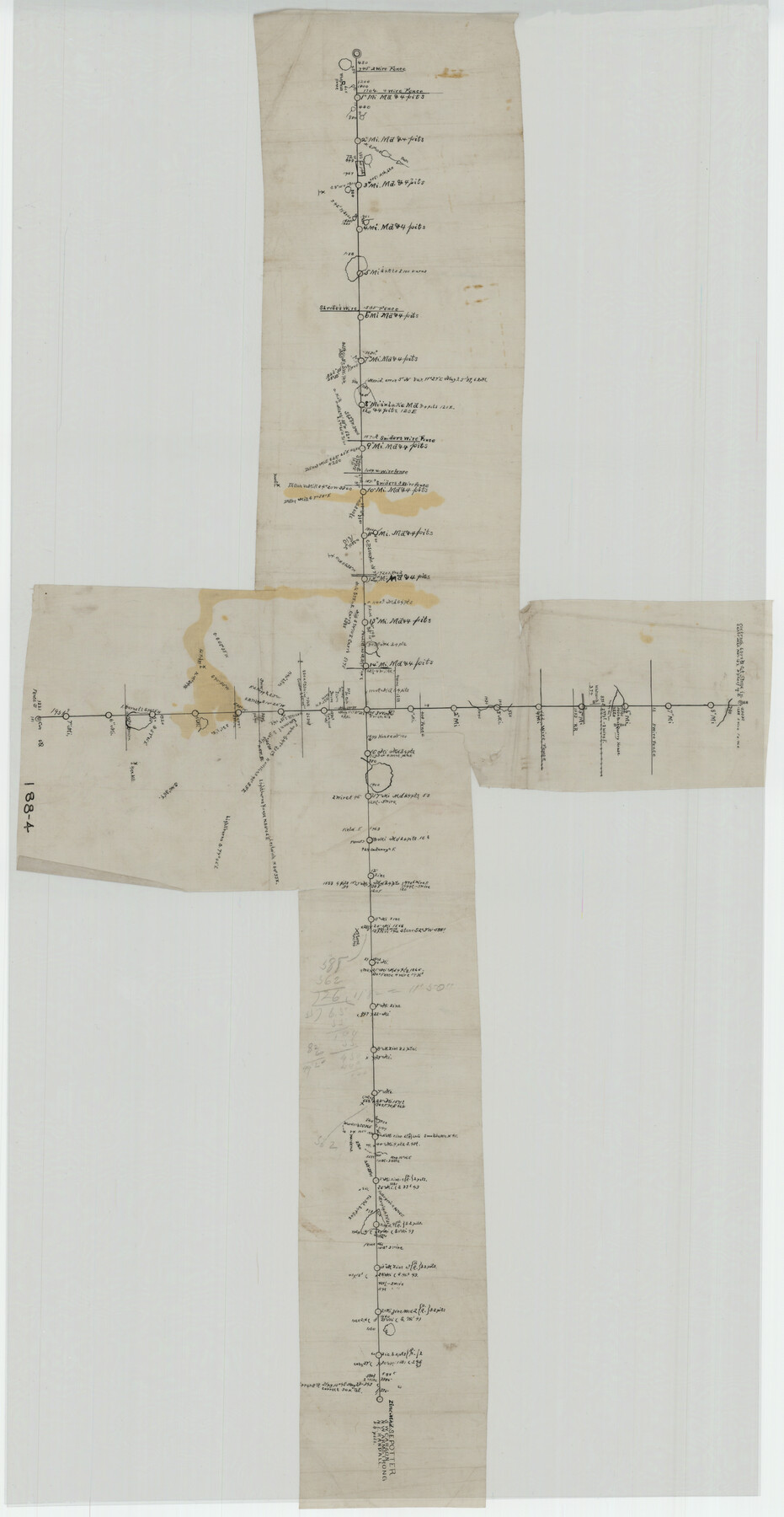 93060, [Sketch of common corner of Oldham, Potter, Deaf Smith and Randall Counties], Twichell Survey Records