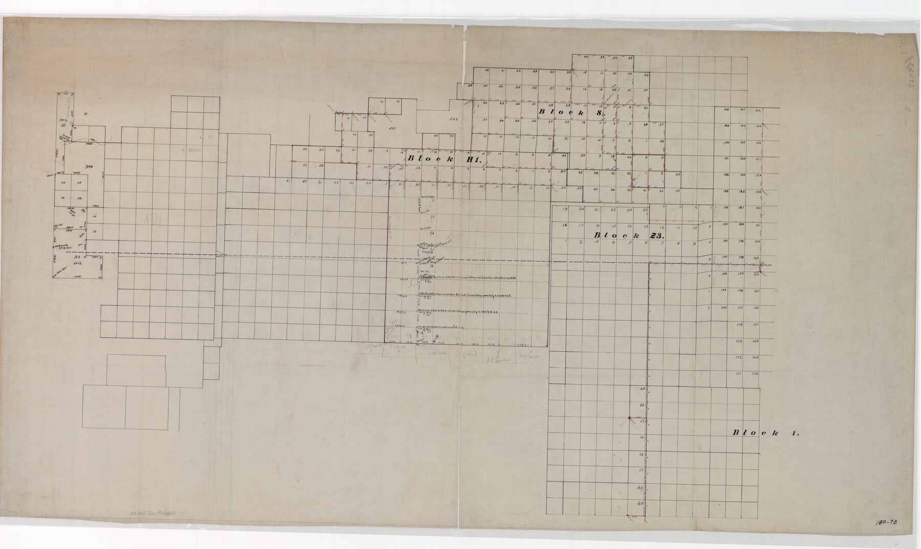 93120, [Blocks Z3, S, H1 and 1 and vicinity], Twichell Survey Records