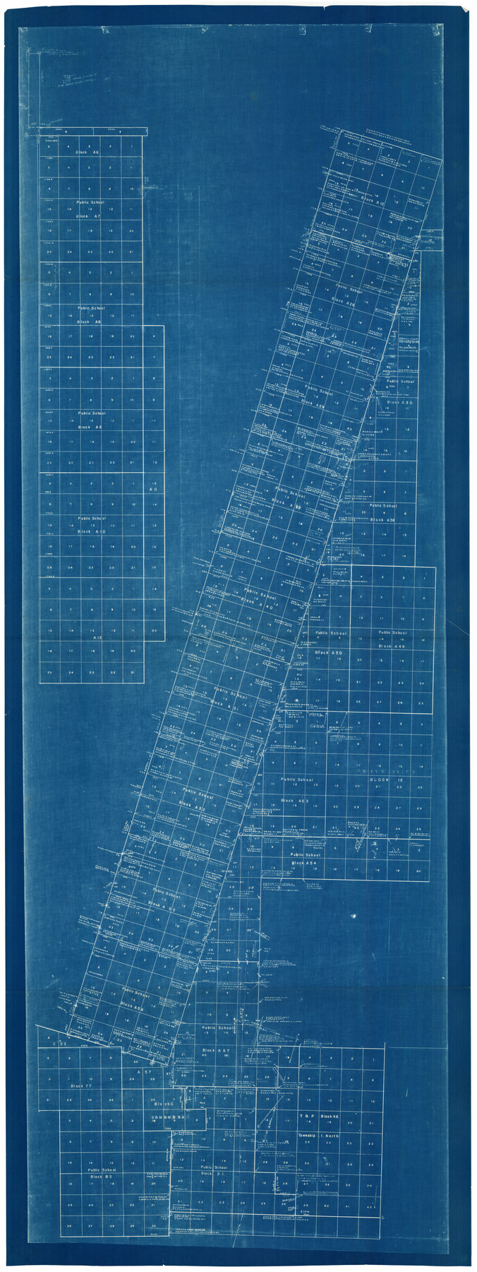 93151, [Public School Land Blocks], Twichell Survey Records