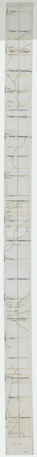 93176, [Strip Map showing T. & P. connecting lines], Twichell Survey Records
