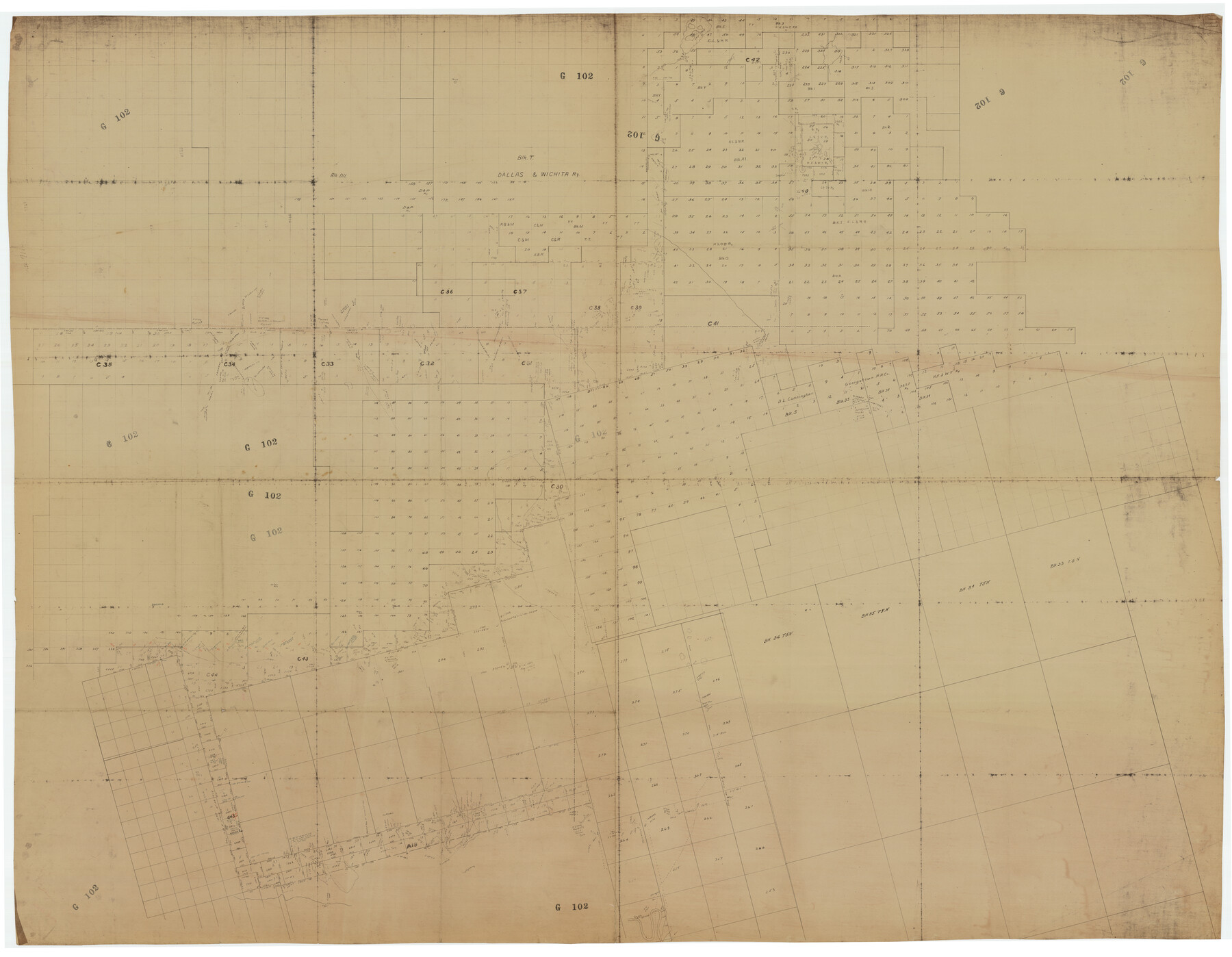 93210, [Blocks C34, C44, C40, C42, C31-C38, A19 and others in vicinity], Twichell Survey Records