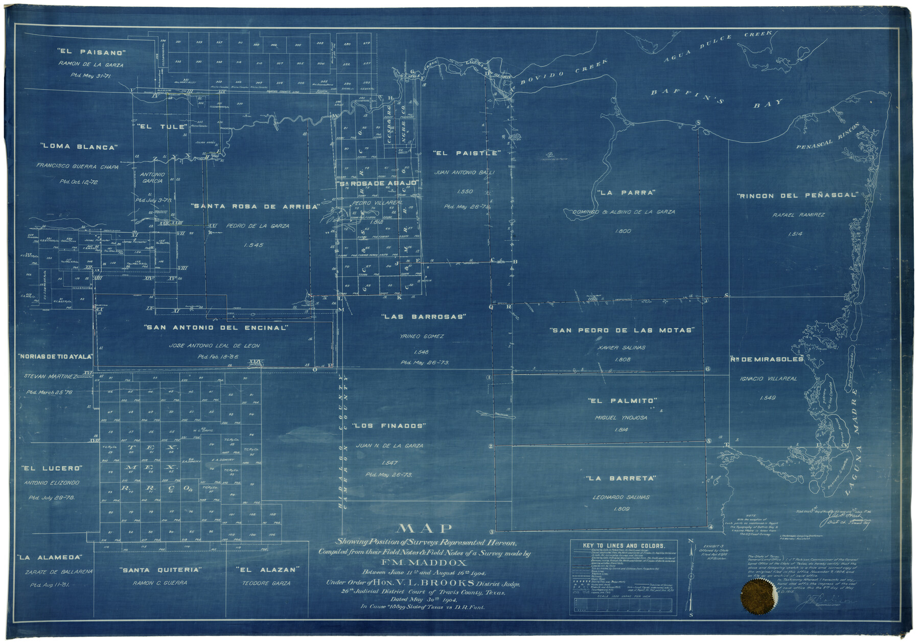 9332, Kenedy County Rolled Sketch 4A, General Map Collection
