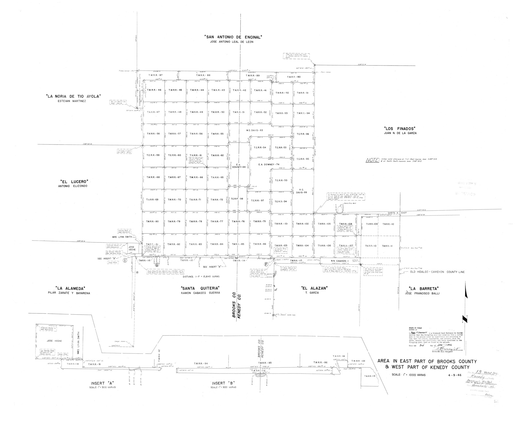 9334, Kenedy County Rolled Sketch 13, General Map Collection