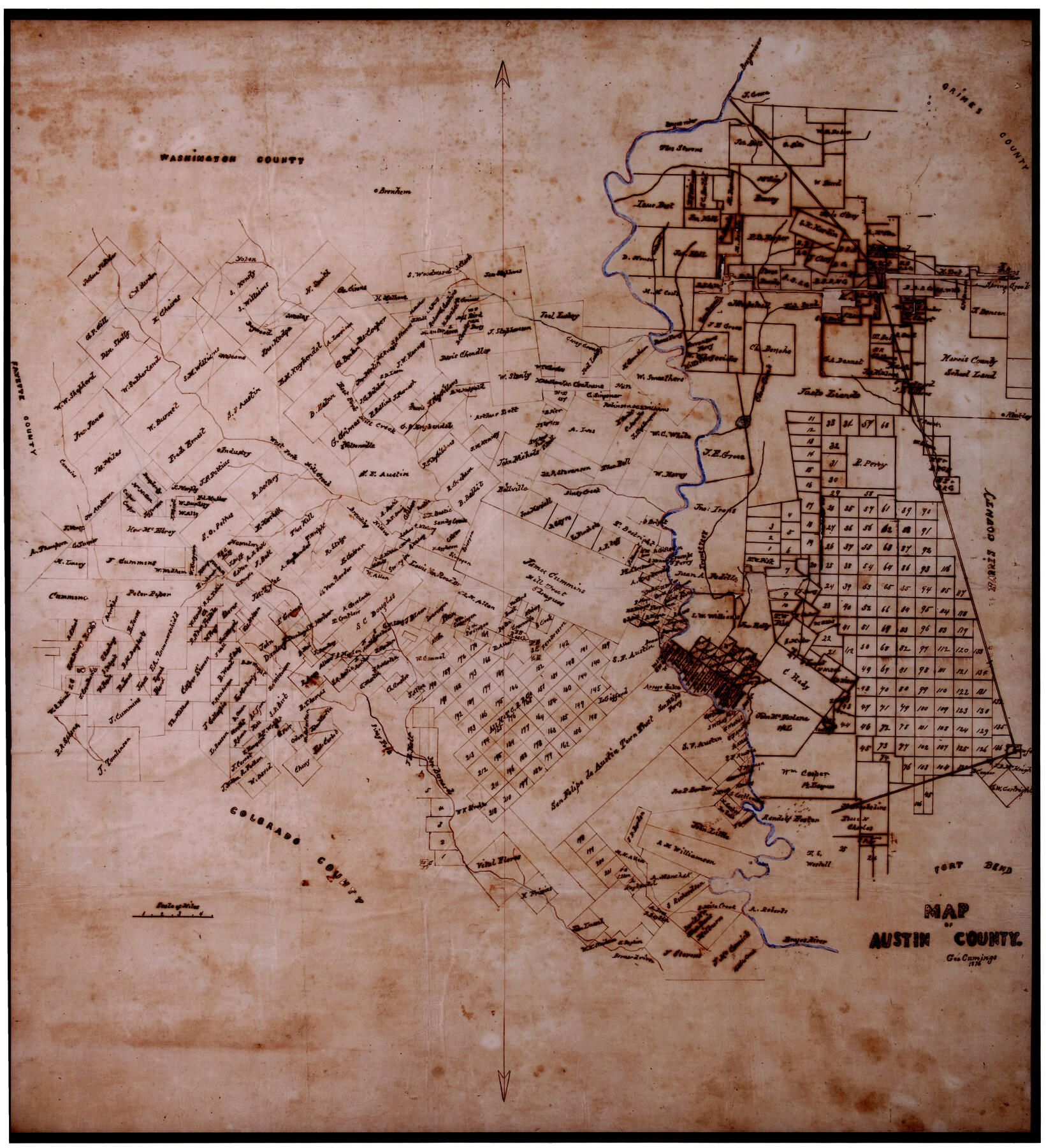 93352, Map of Austin County, Non-GLO Digital Images