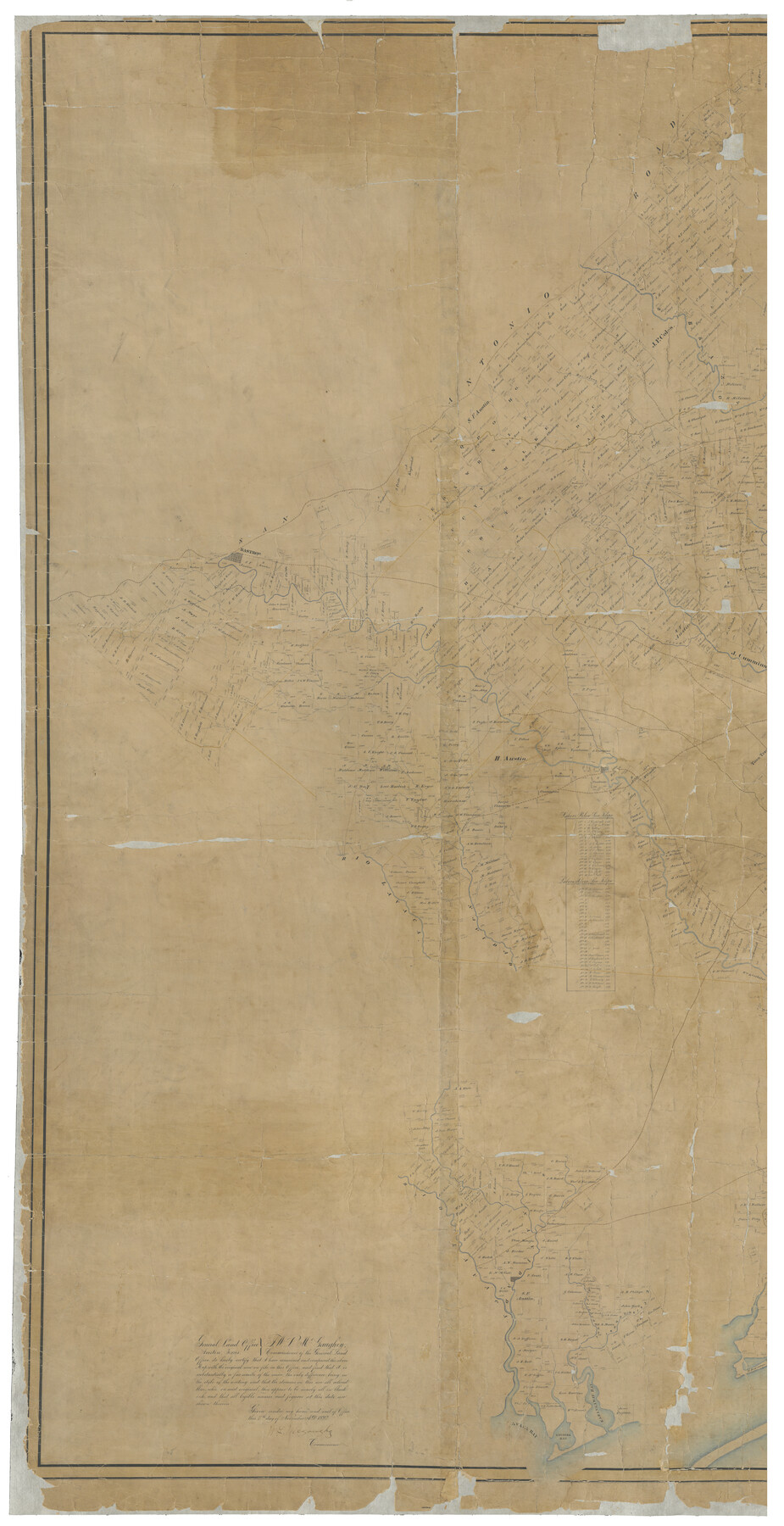 93358, Connected Map of Austin's Colony (1892 tracing), General Map Collection