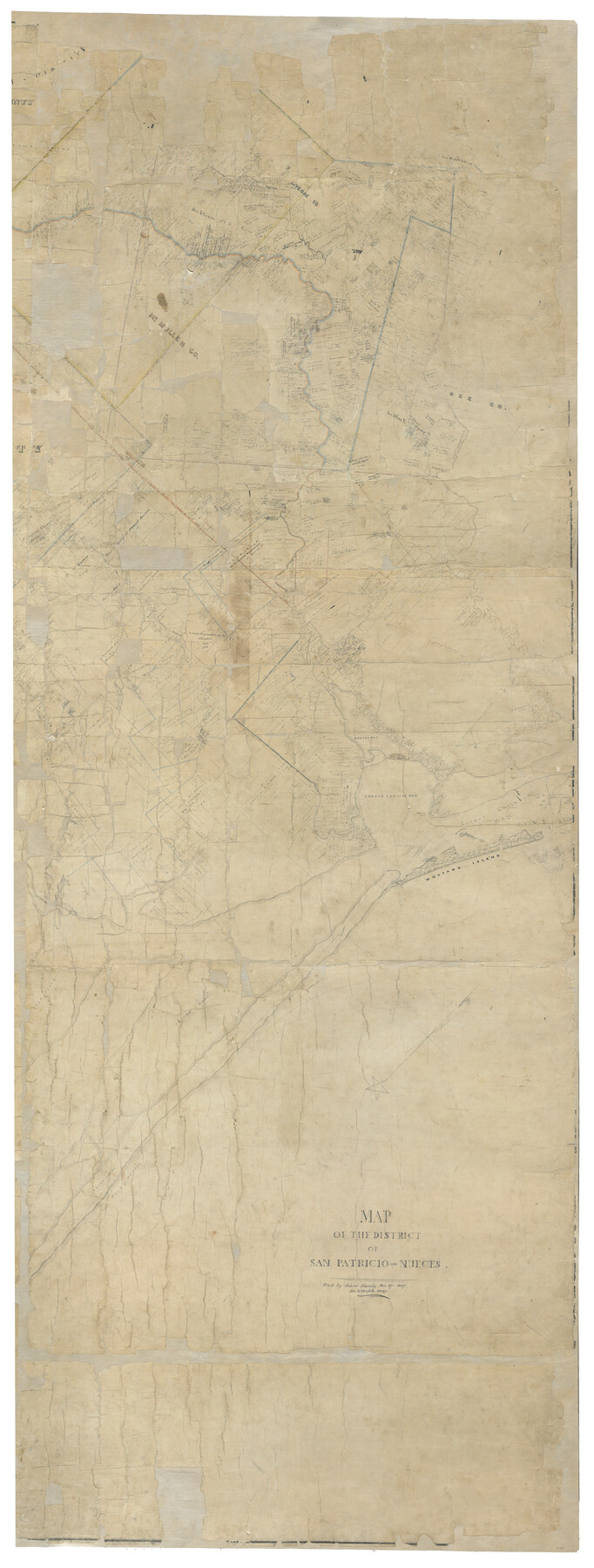 93367, Map of The District of San Patricio and Nueces, General Map Collection