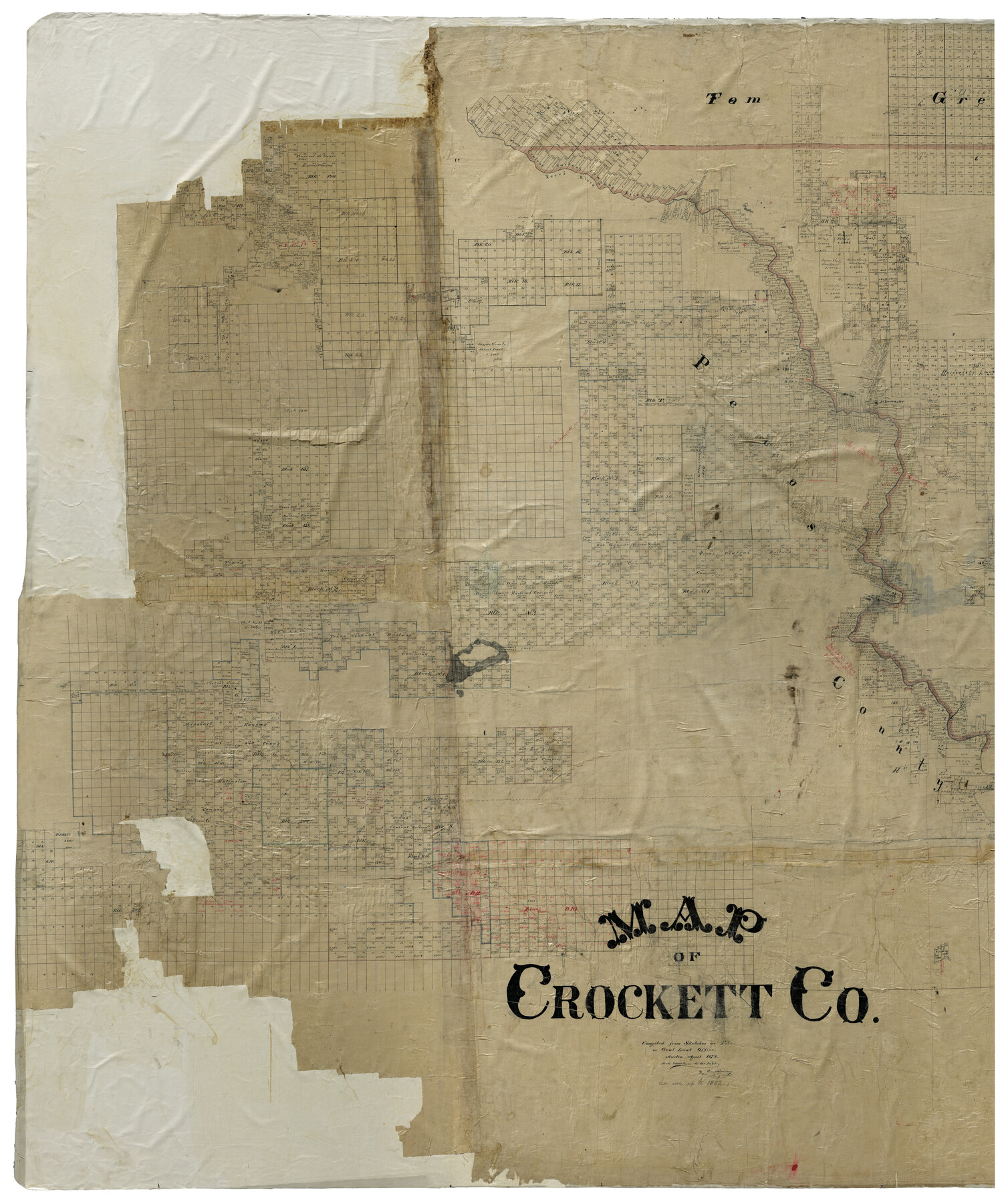 93372, Map of Crockett County, General Map Collection