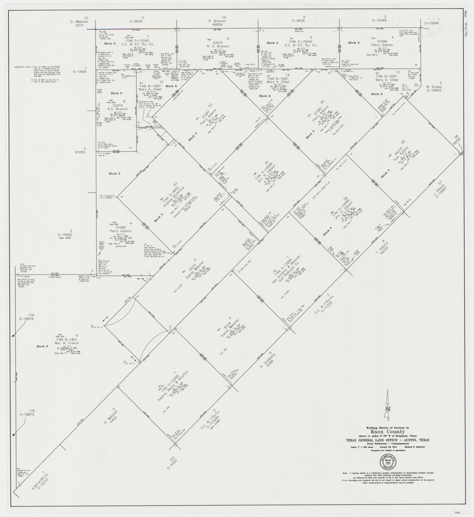 93389, Knox County Working Sketch 20, General Map Collection