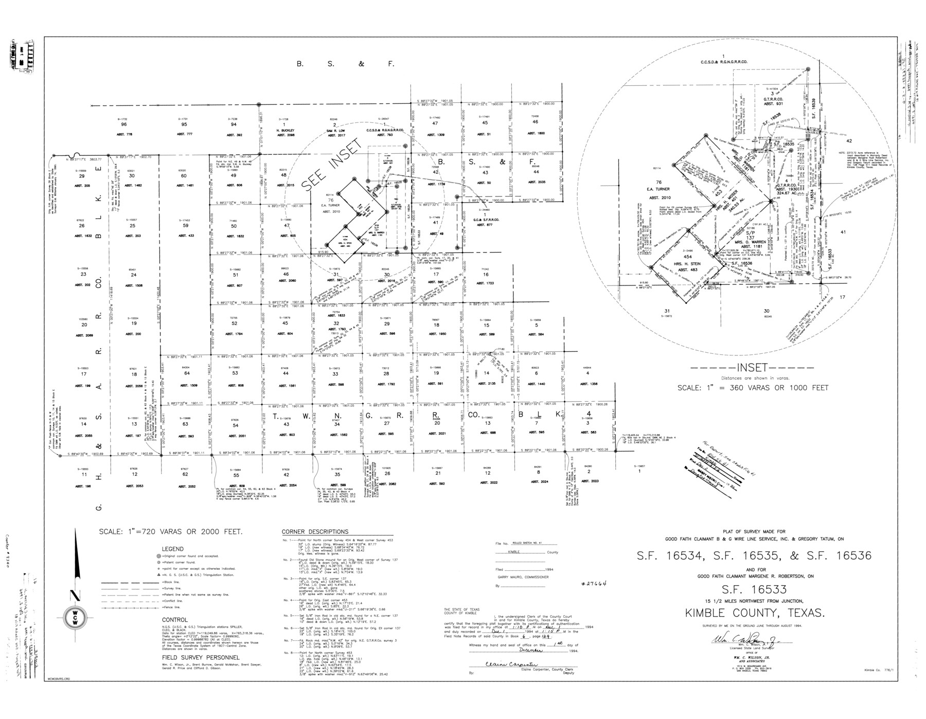 9340, Kimble County Rolled Sketch 41, General Map Collection