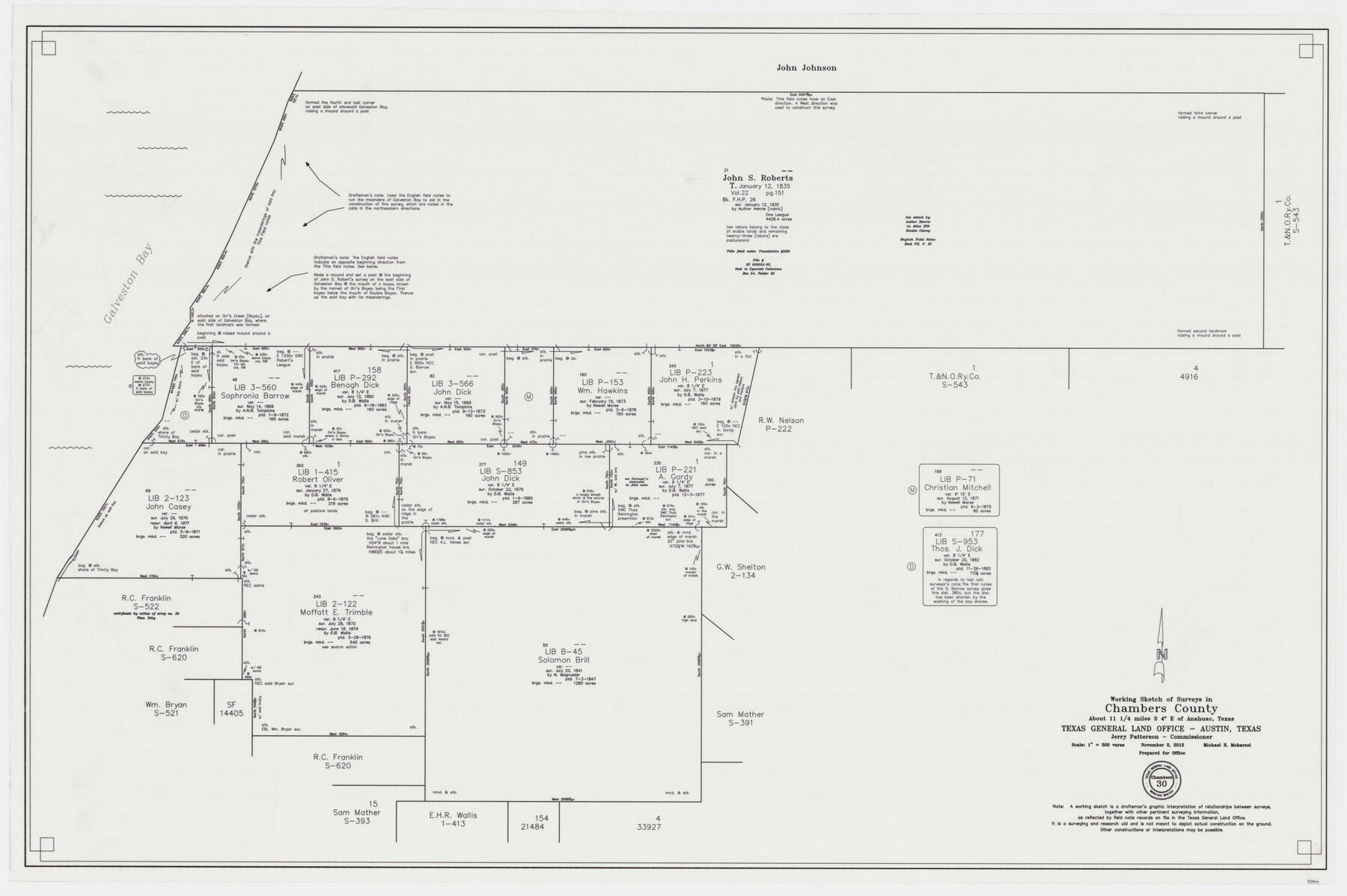 93400, Chambers County Working Sketch 30, General Map Collection