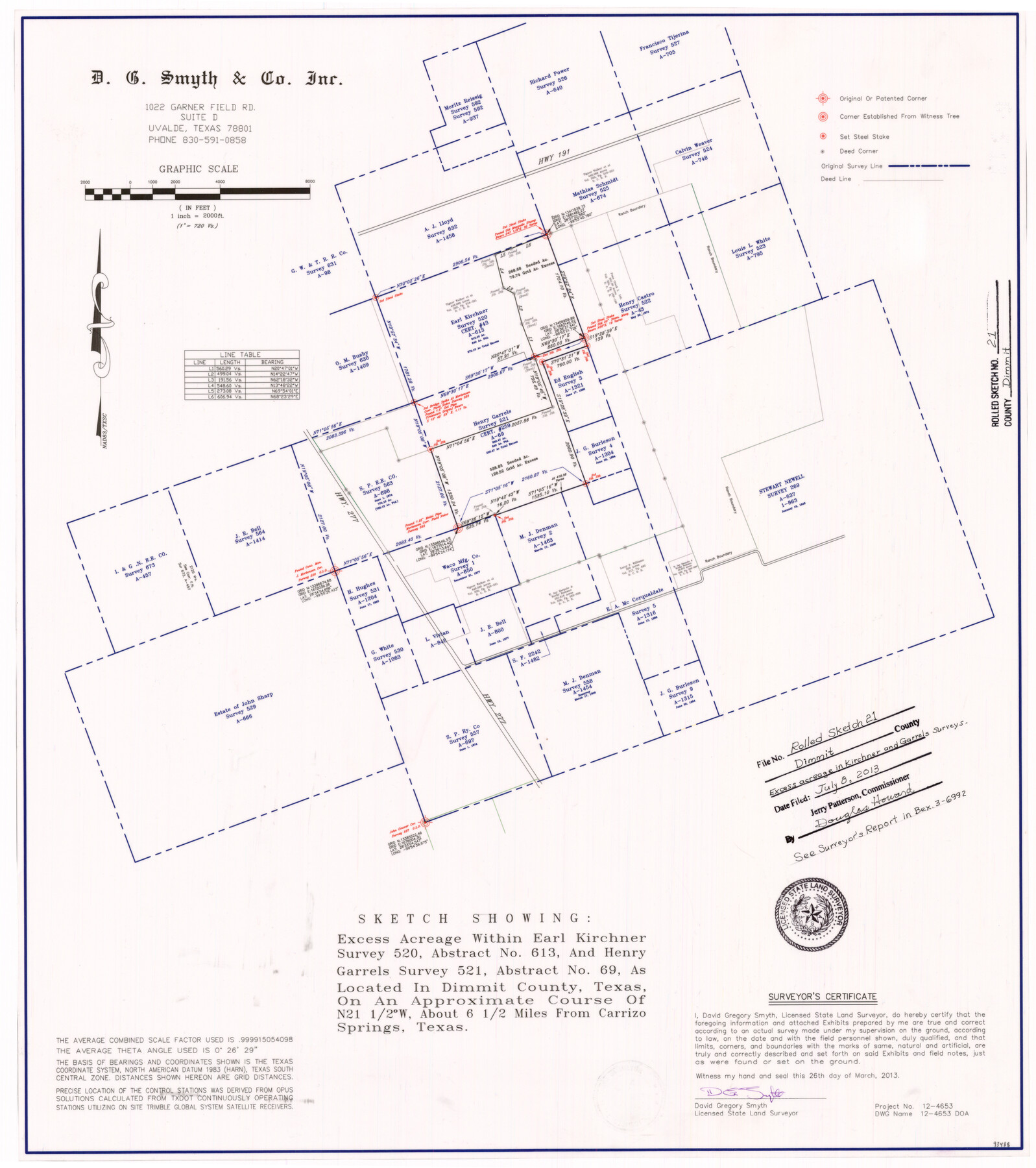 93488, Dimmit County Rolled Sketch 21, General Map Collection