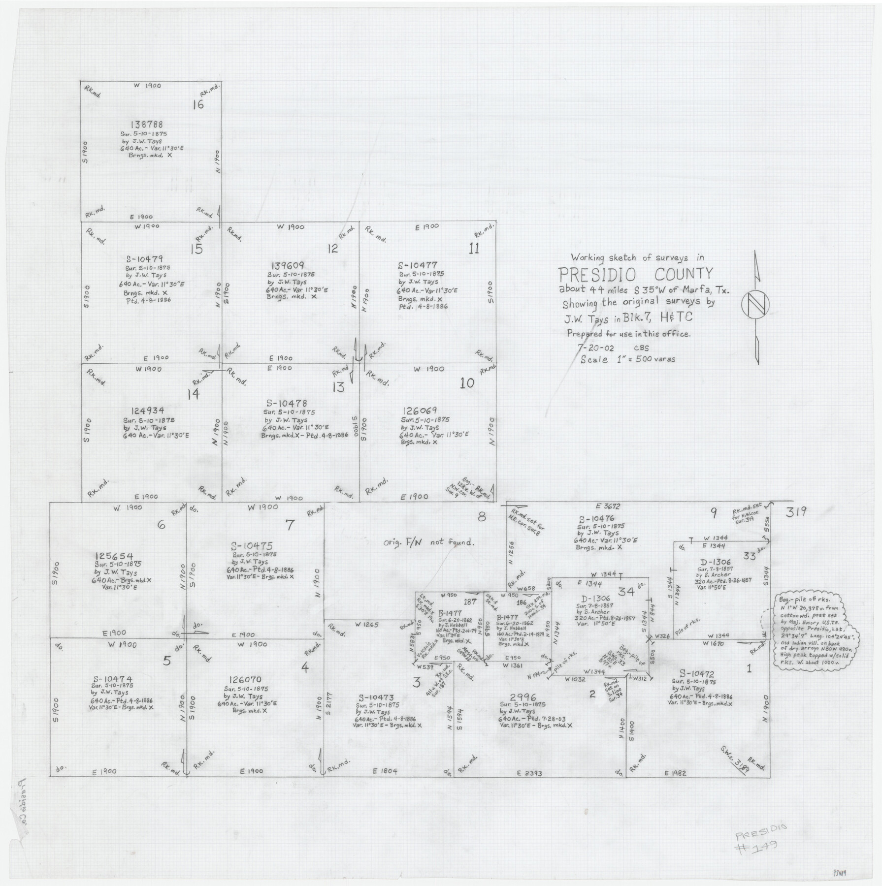 93489, Presidio County Working Sketch 149, General Map Collection