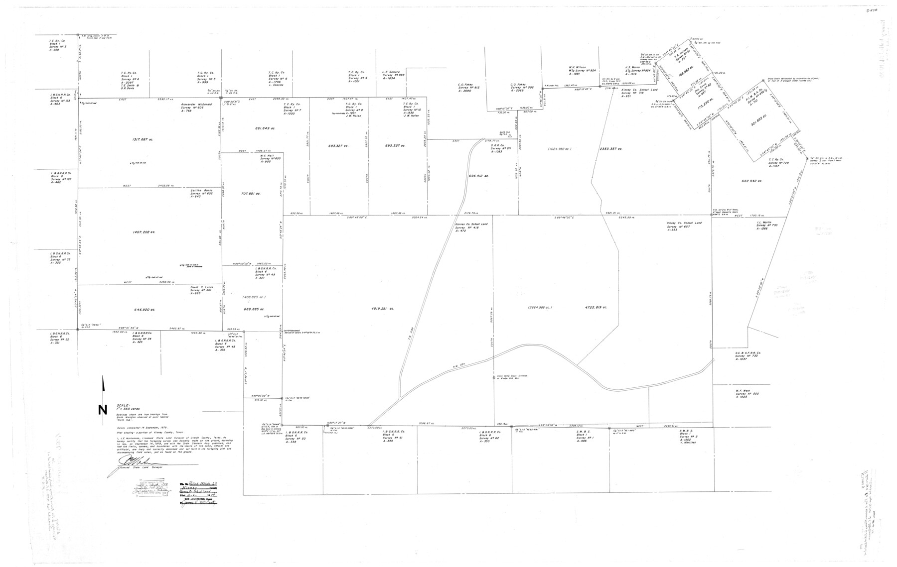 9357, Kinney County Rolled Sketch 20, General Map Collection
