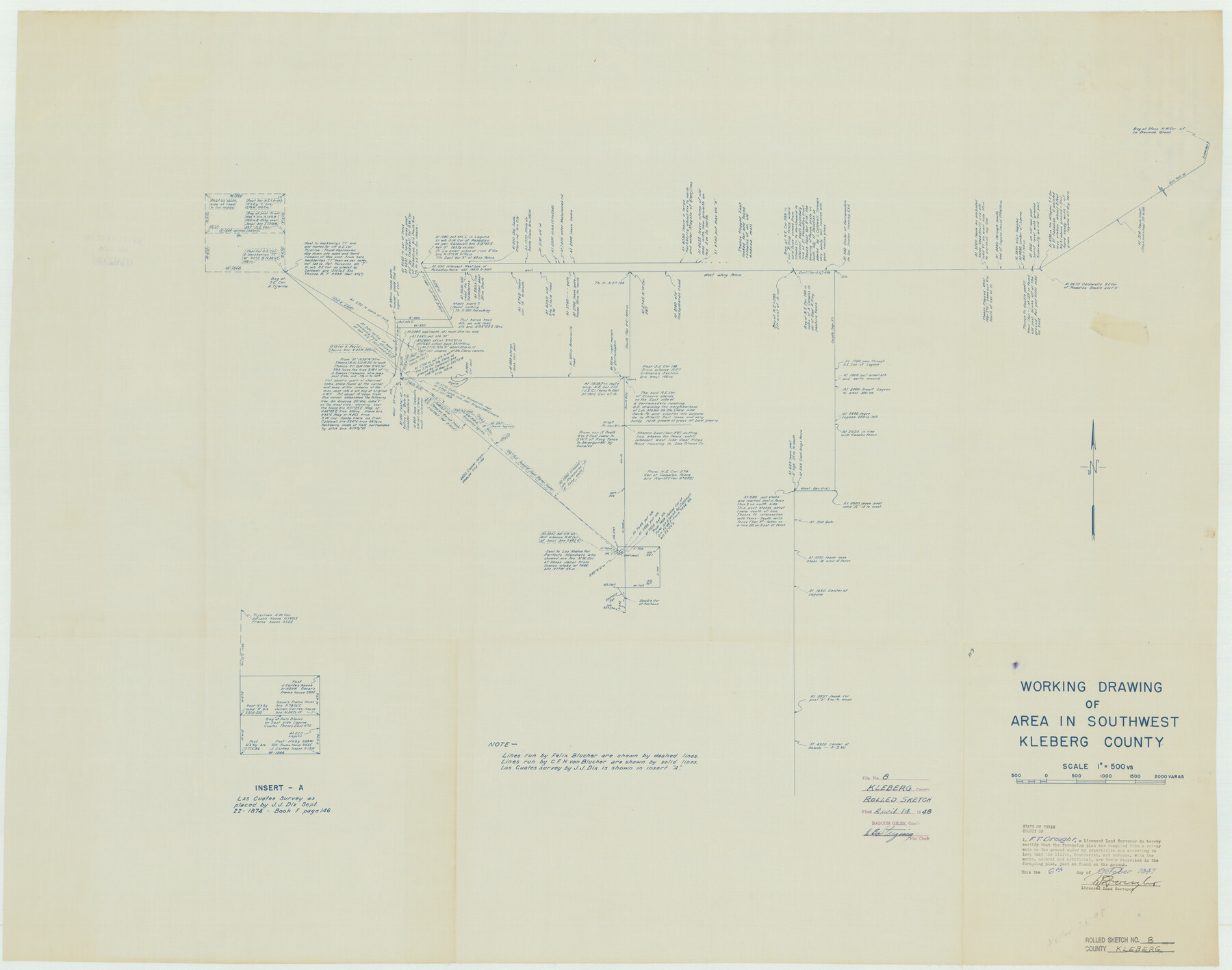 9360, Kleberg County Rolled Sketch 8, General Map Collection