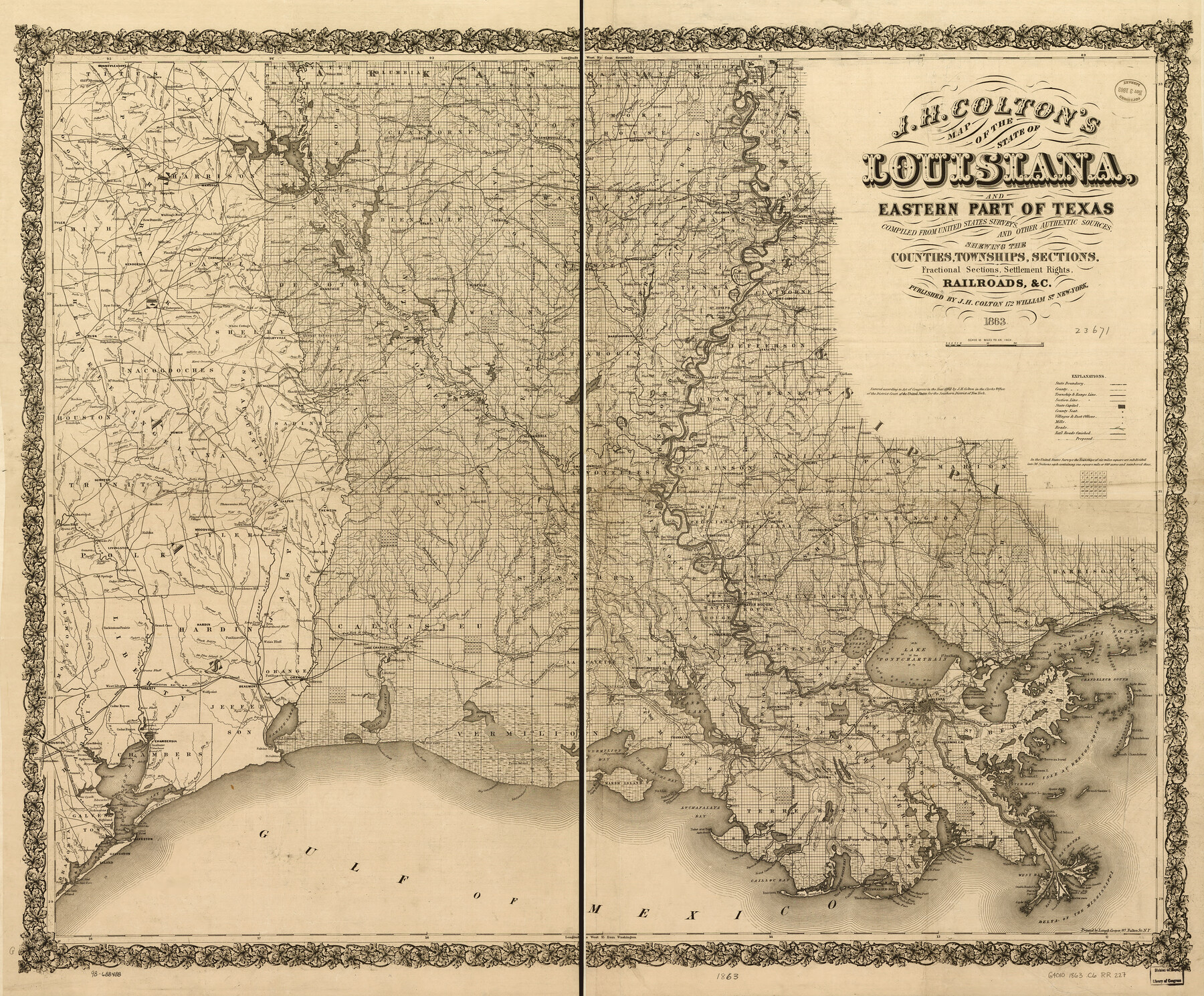 Map of Louisiana  Library of Congress