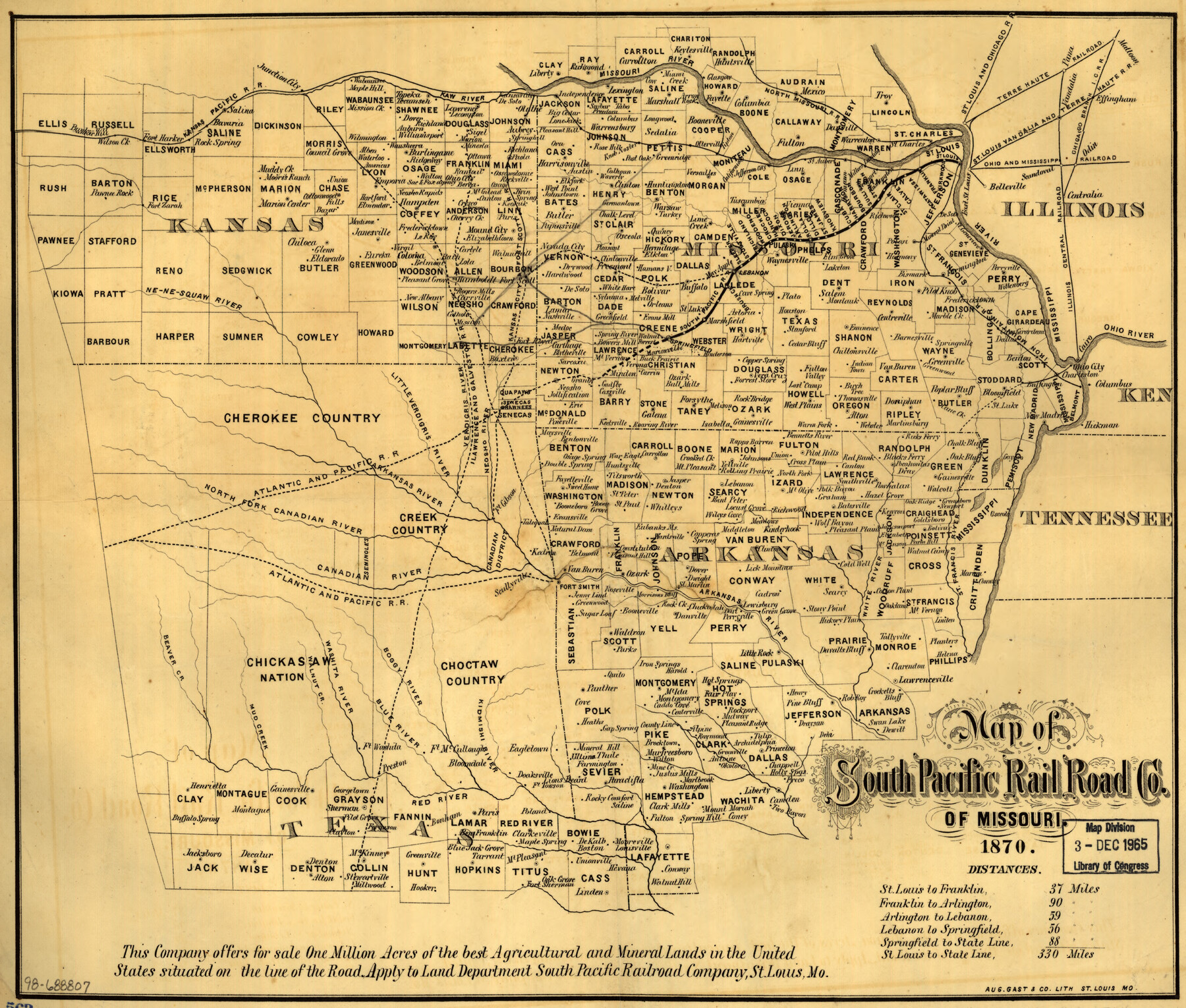 93613, Map of South Pacific Rail Road Co. of Missouri., Library of Congress